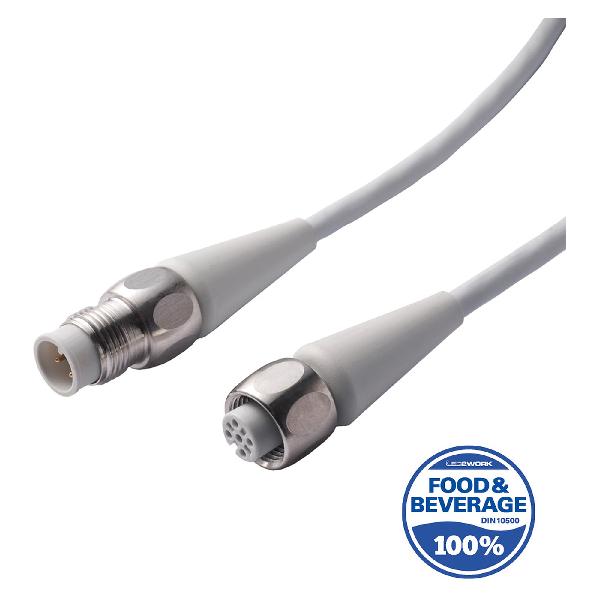 Câble capteur F+B TPE 5 m, embase M12 vers connecteur M12, 4 pôles, FDA - LED2WORK 201100-01