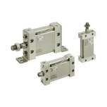 SMC MDUB25-175DZ. M(D)U Flachzylinder, doppeltwirkend, Standardkolbenstange mit Signalgeberbefestigungsnut