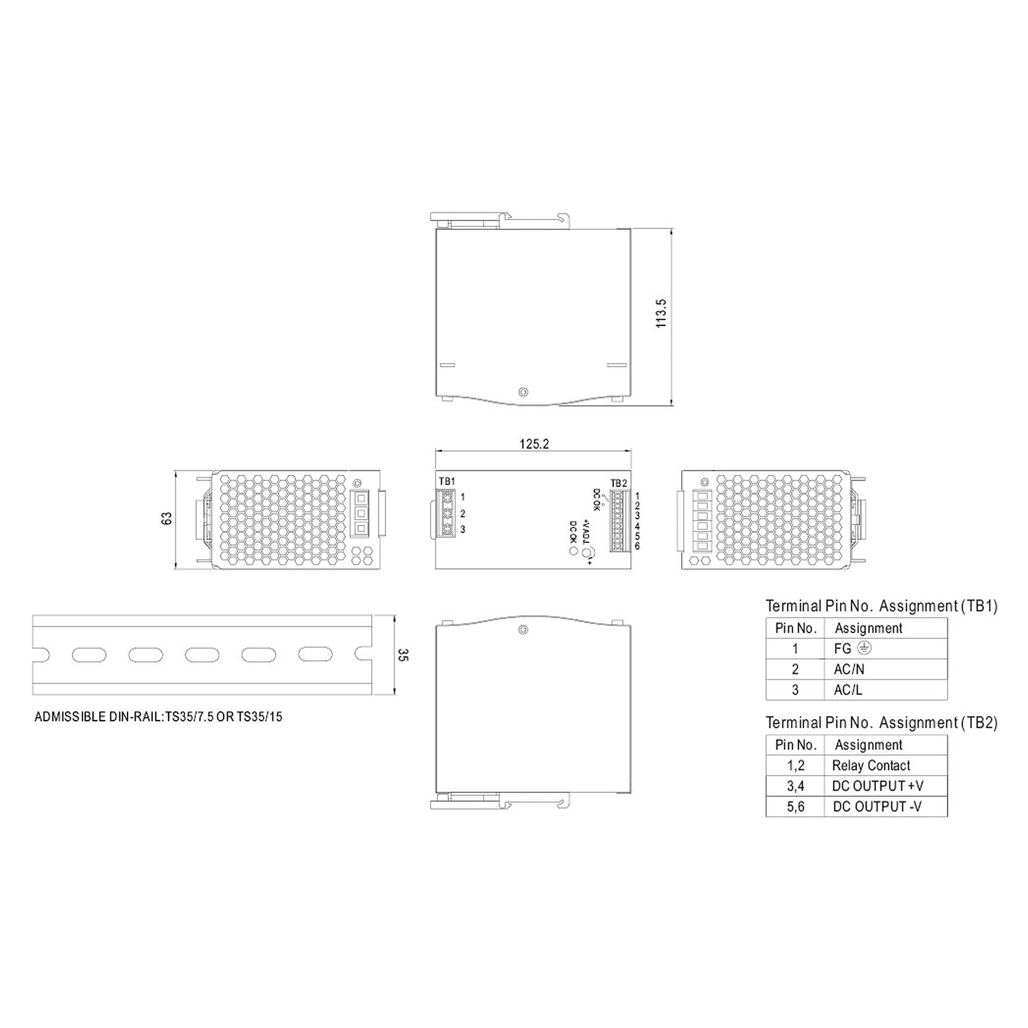 Hutschienen-Netzteil 240 W, 24 V DC, geschlossene Bauform - LED2WORK 210100-10