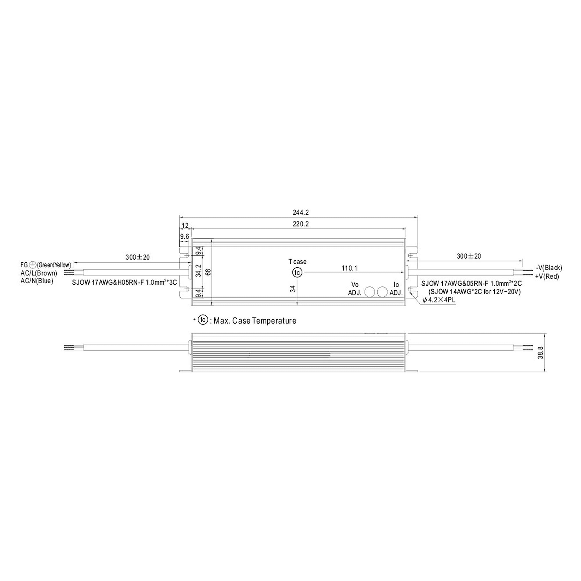 Alimentation IP67 24V DC, 240 W, boîtier aluminium moulé, sortie M12 - LED2WORK 210100-15