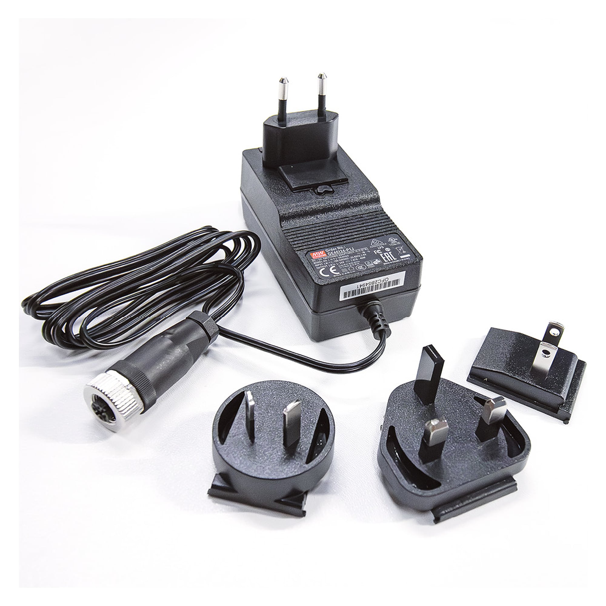 Steckernetzteil 40W, 24V DC mit Wechseladaptern EU/US/UK/AU - LED2WORK 210100-17