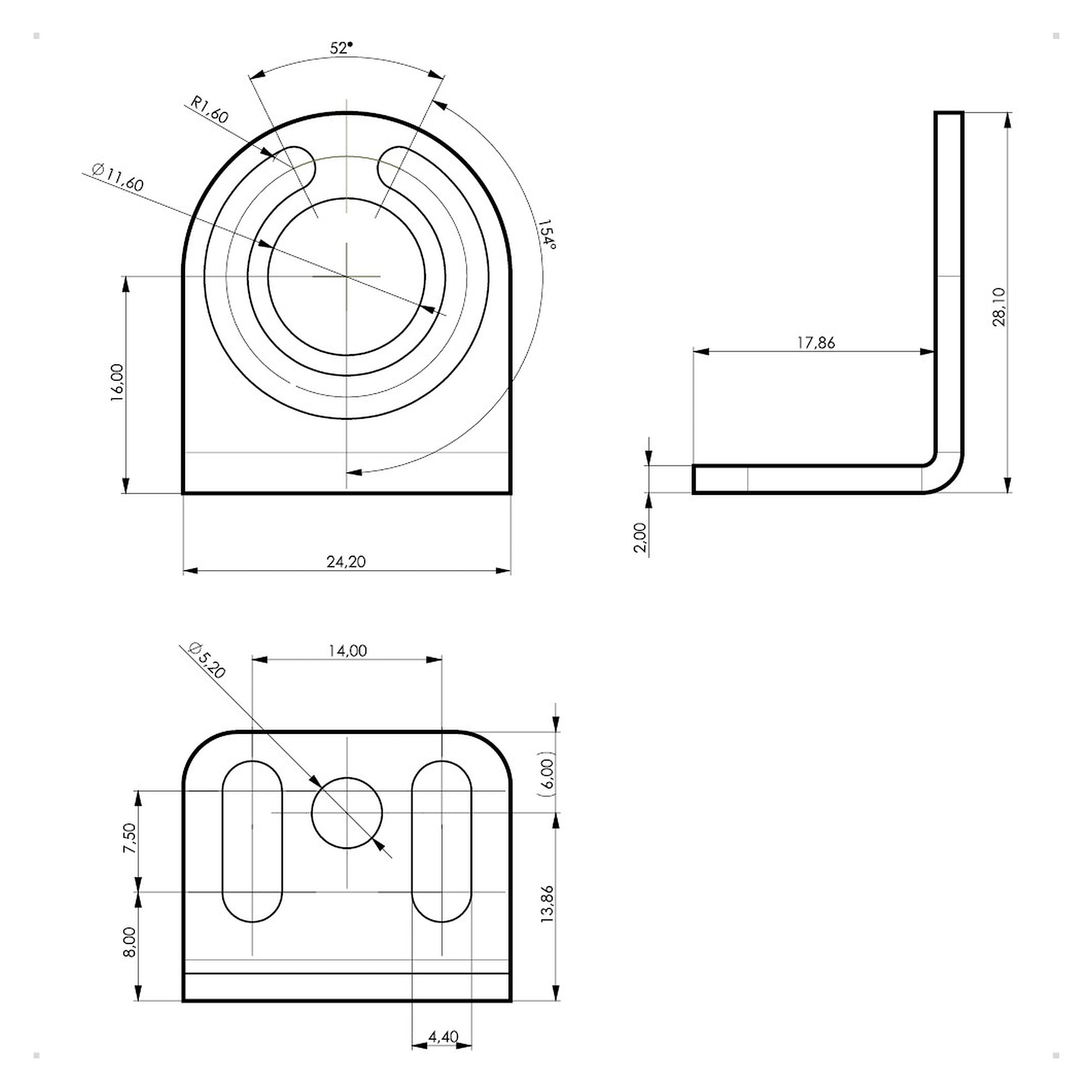TUBELED_25 light bracket with magnet, mounting angle 180°, holding force 600 N - LED2WORK 210200-26