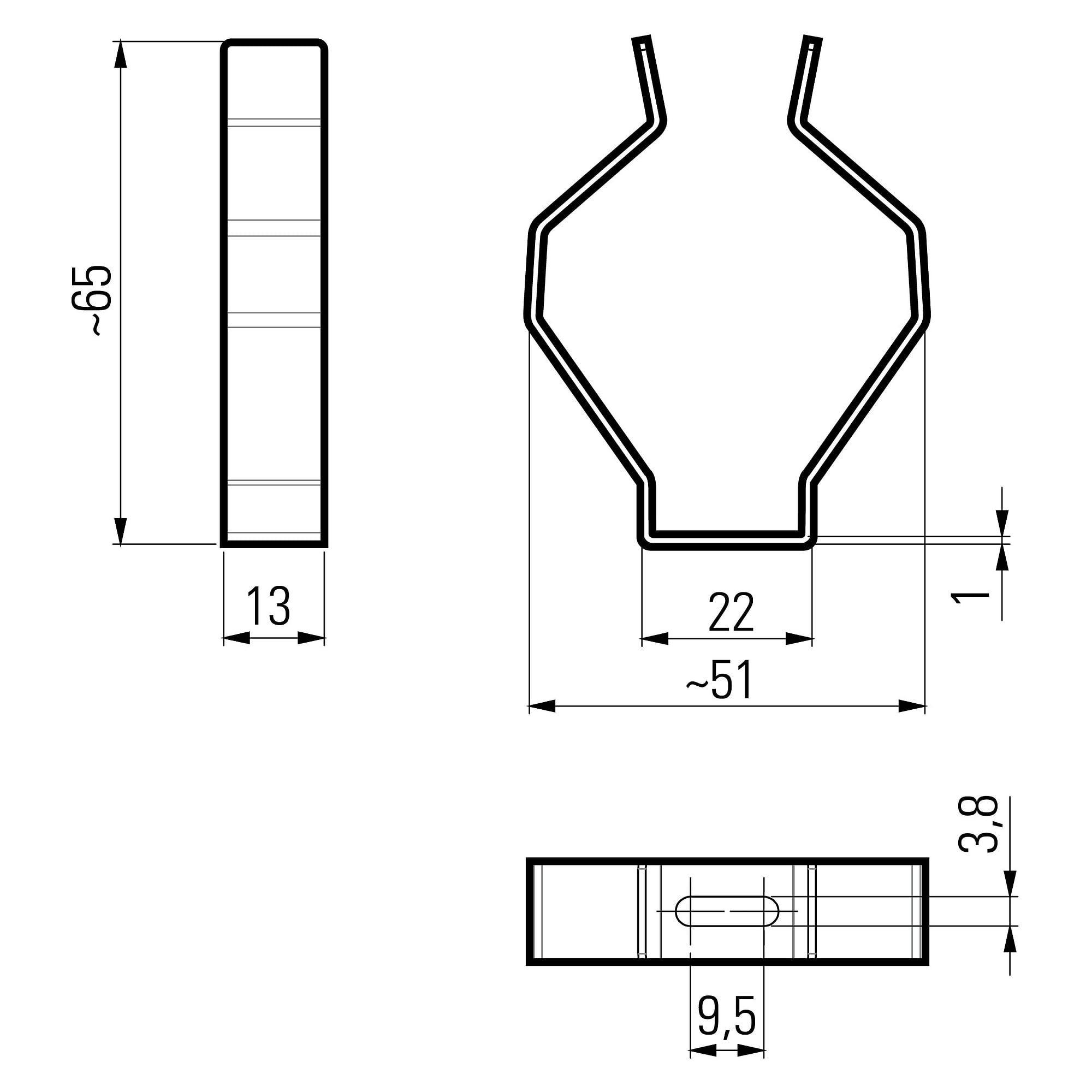 INROLED 50 Federklemme Edelstahl 1.4301, Food & Beverage, 1 Paar - LED2WORK 210200-29
