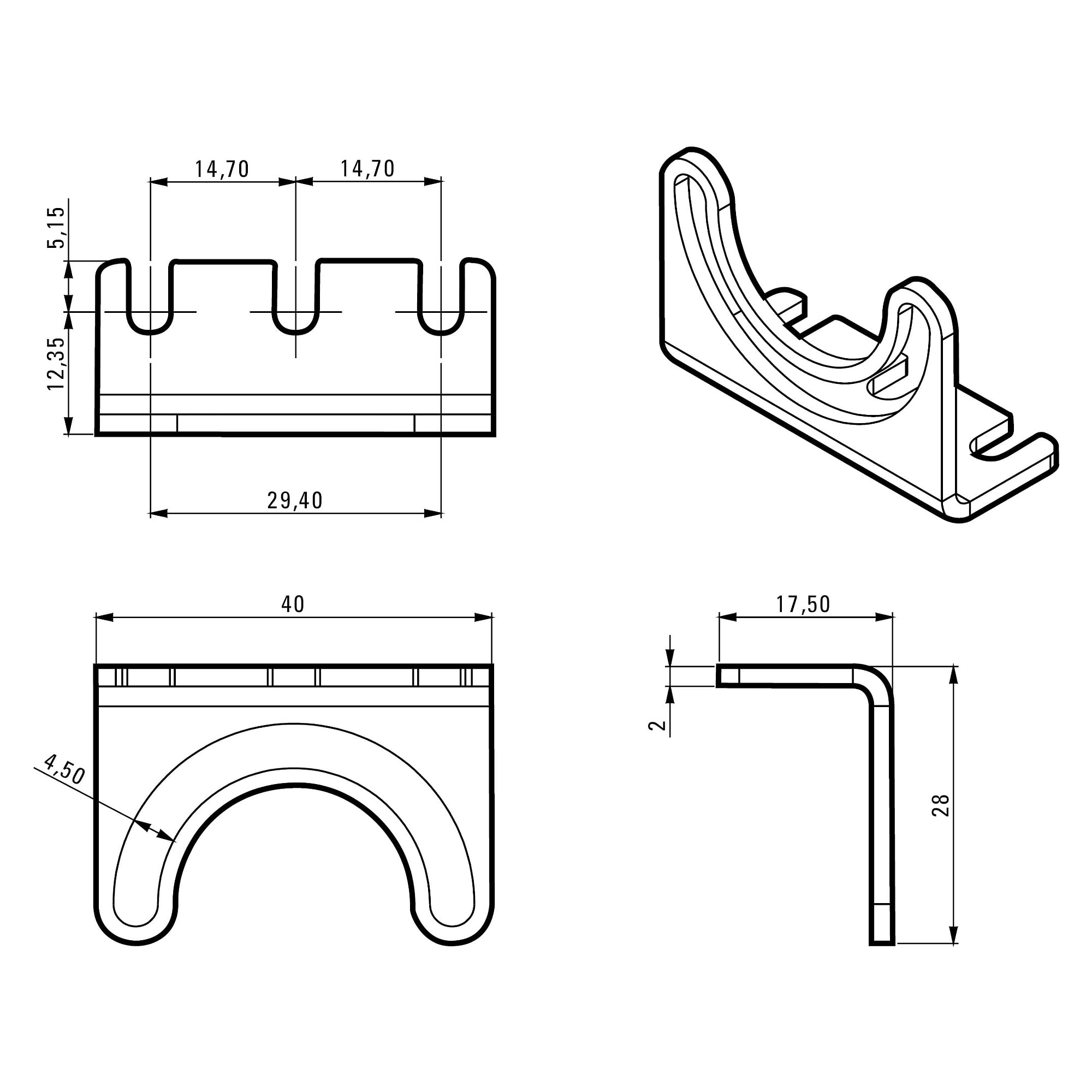 Support TUBELED_40 II inox 110° inclinable pour MACH LED 40, 1 paire - LED2WORK 210200-39