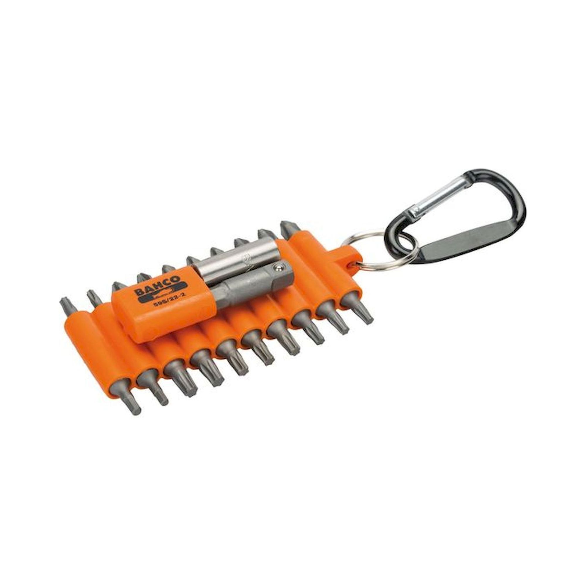 Bahco 59S/22-2. 1/4" bit set in rubber holder for Phillips, Torx and hexagon screws 20 mm × 50 mm × 80 mm, 22 pieces