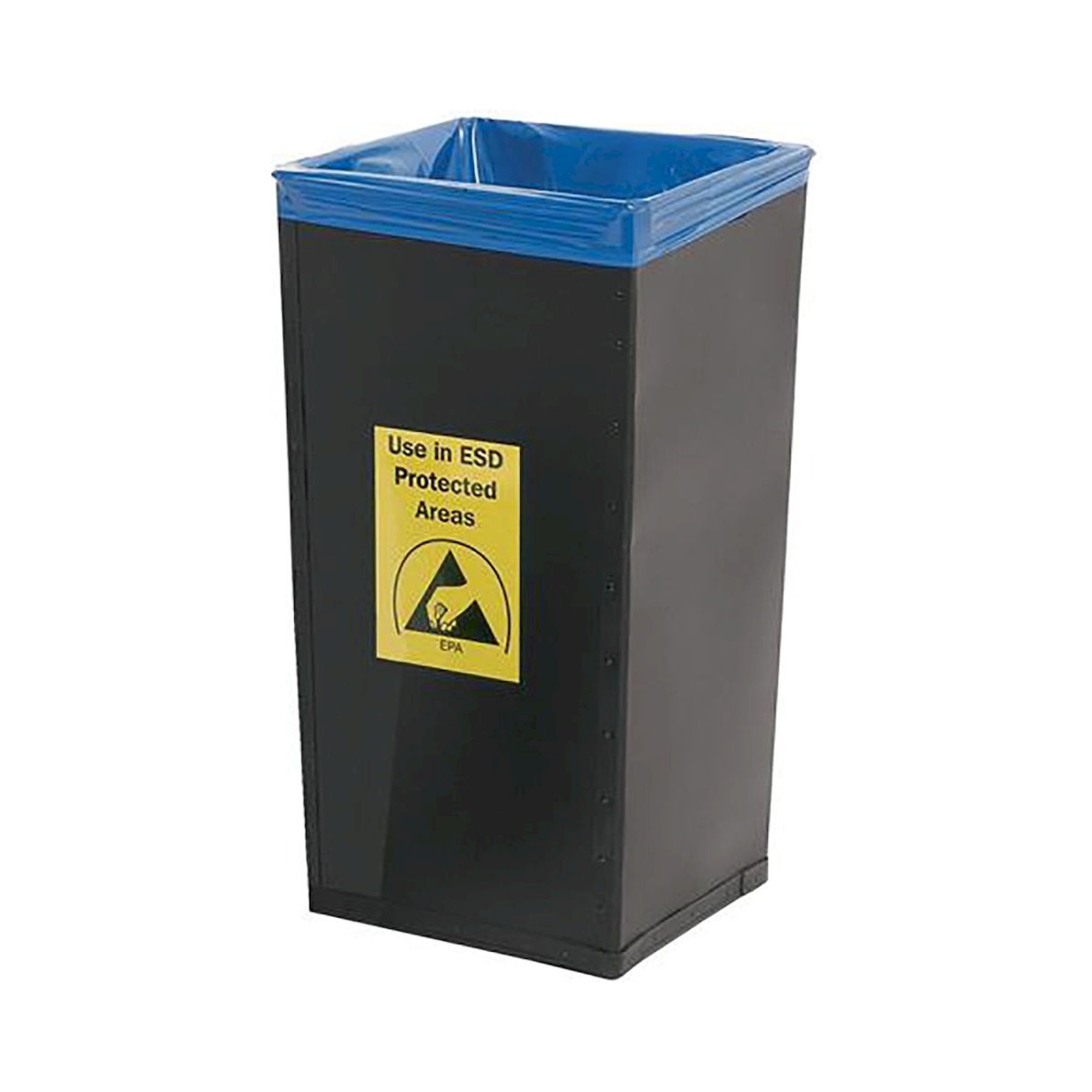 ESD-Abfallbehälter, schwarz, leitfähig, 120 Liter