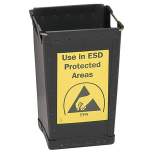 ESD-Abfallbehälter EP1203006, schwarz, leitfähig, 25 L