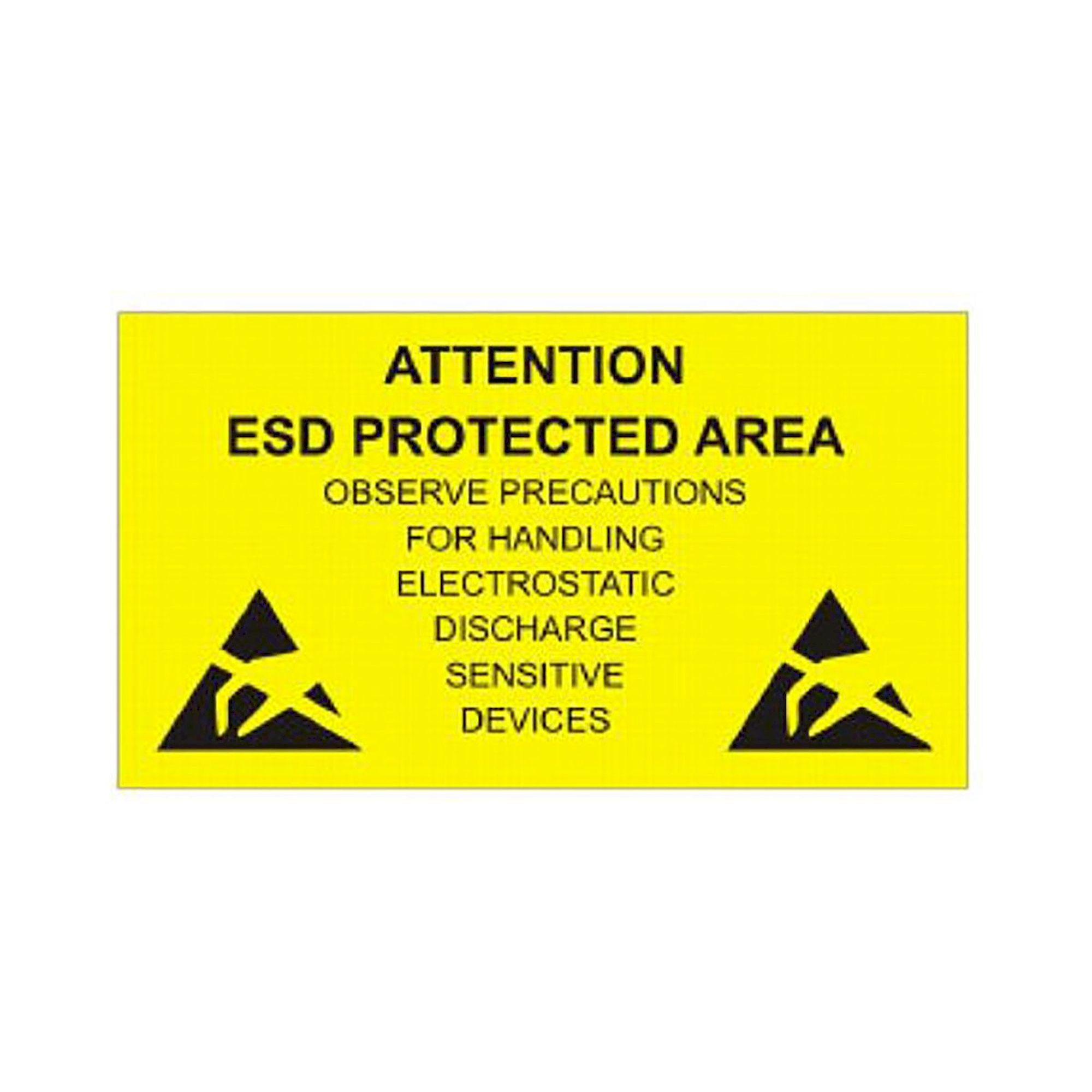ESD-Hinweisschild "ESD-protected area", englisch, 300 x 500 mm,  einseitig bedruckt, Hartplastik