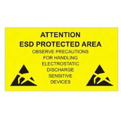 ESD-Hinweisschild "ESD-protected area", englisch, 300 x 500 mm,  einseitig bedruckt, Hartplastik