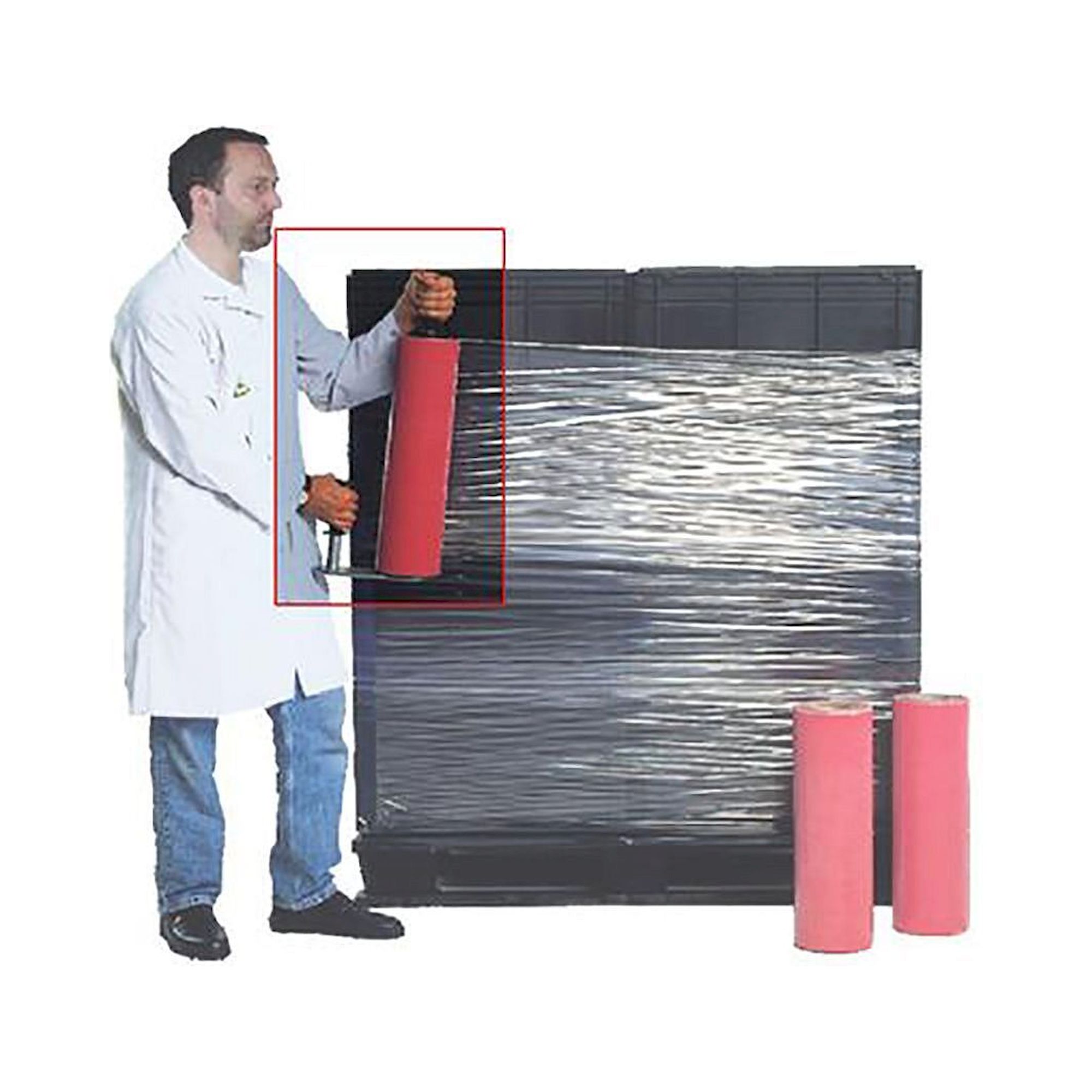 Stahl-Abroller für Stretchfolie mit Rollenbreite 300, 400, 450 und 500 mm