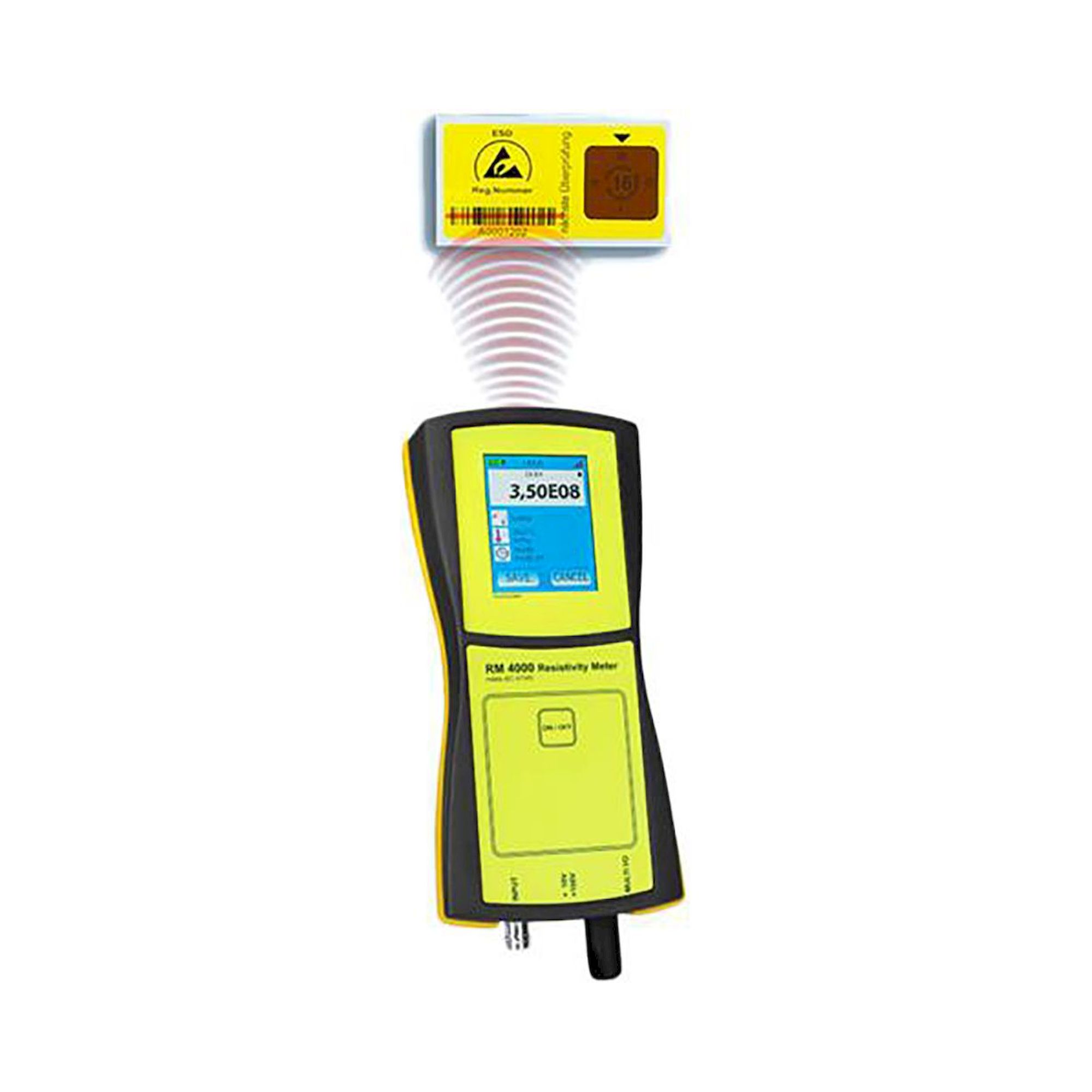 Teraohmmeter EP-RM 4000, Widerstandsmessung in Verbindung mit Datum, Uhrzeit, Temperatur und Luftfeuchtigkeit