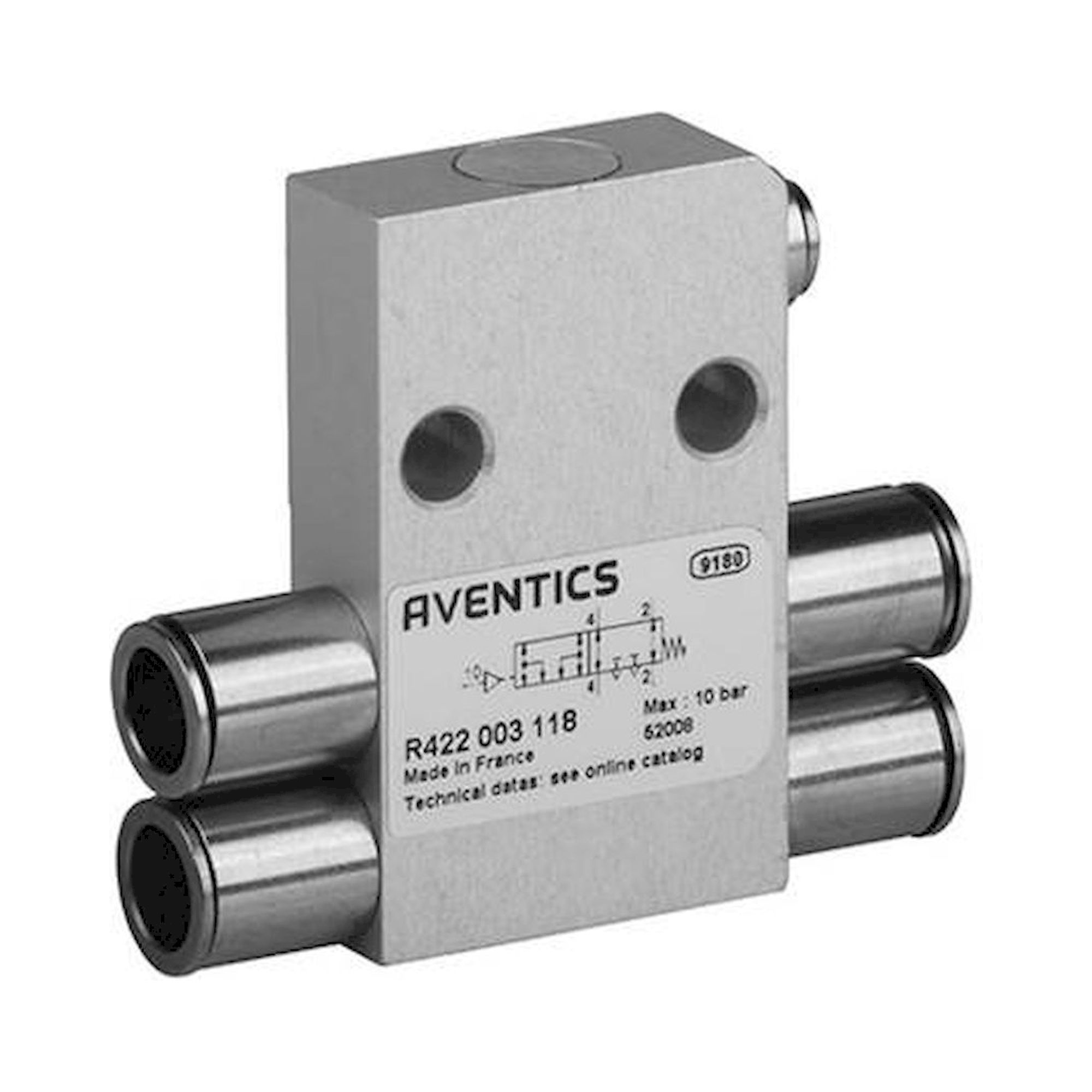 Aventics R422003118 (Exhaust Module Stand Alone D8) Entlüftungsmodul, für Anschlusskanäle 2, 4