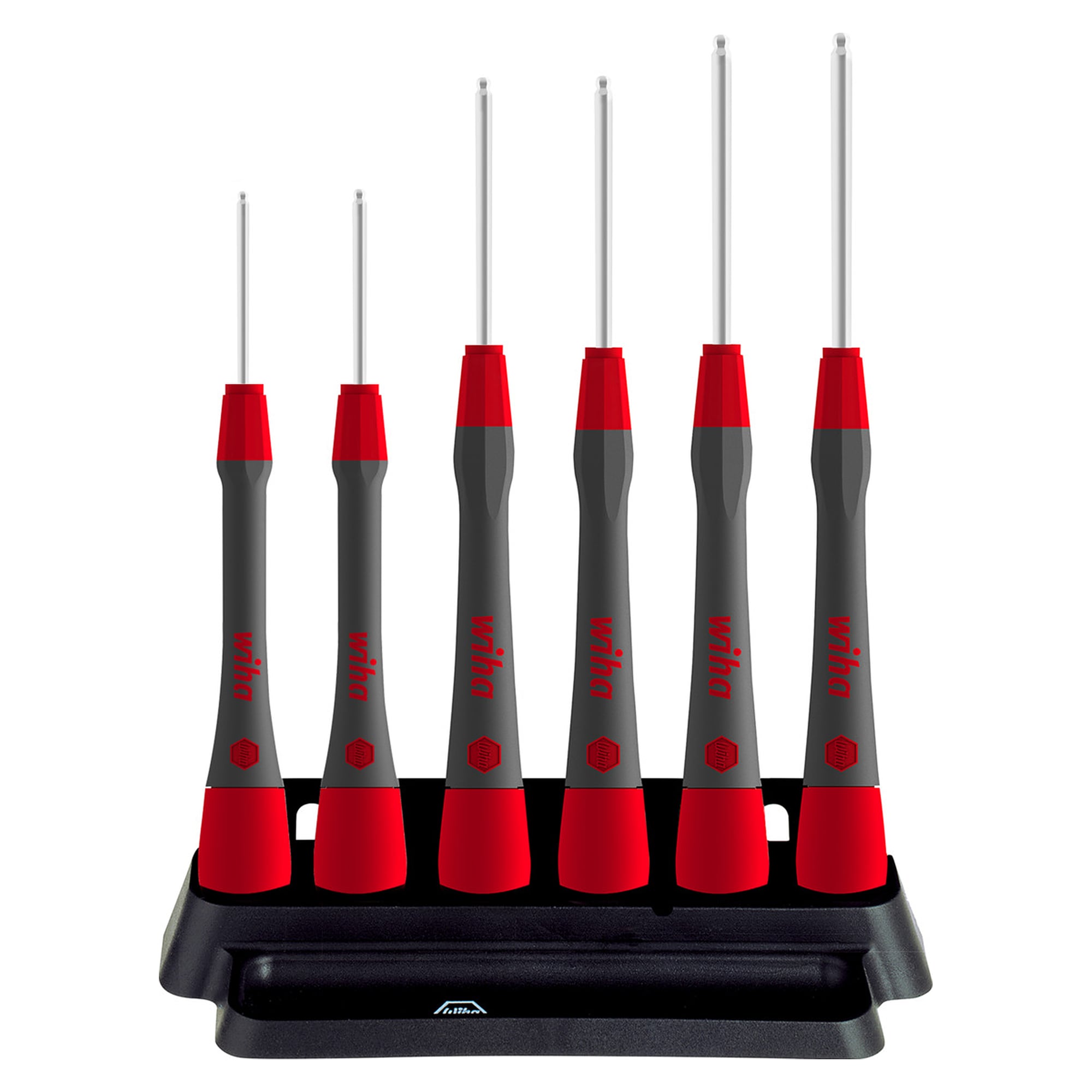 Jeu de tournevis de précision PicoFinish Six pans a tete spherique 7 pcs avec etui - Wiha 42993