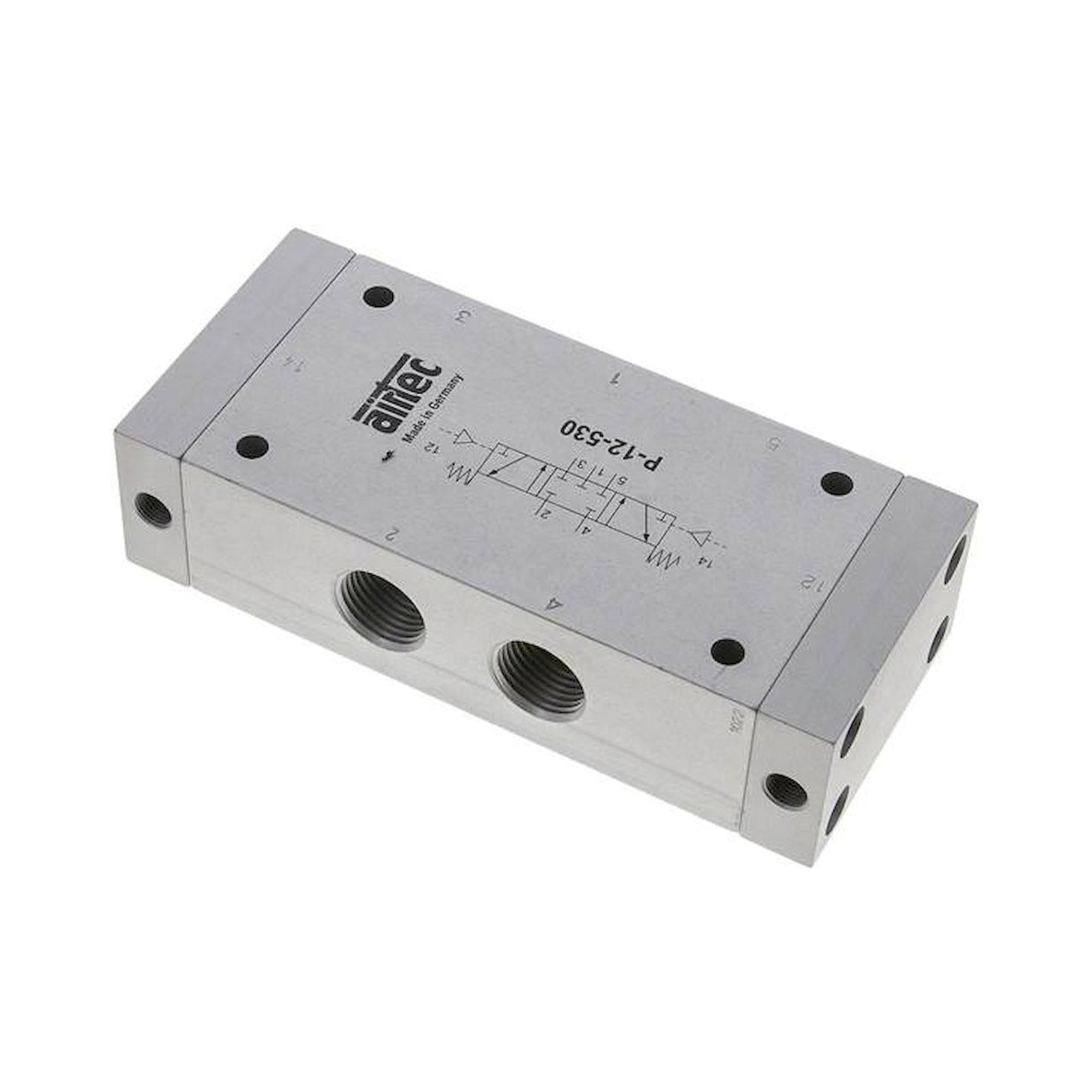 Airtec P 12 530-X. 5/3-Wege Pneumatikventil, G 1/2", Mittelstellung geschlossen, ATEX-Zulassung