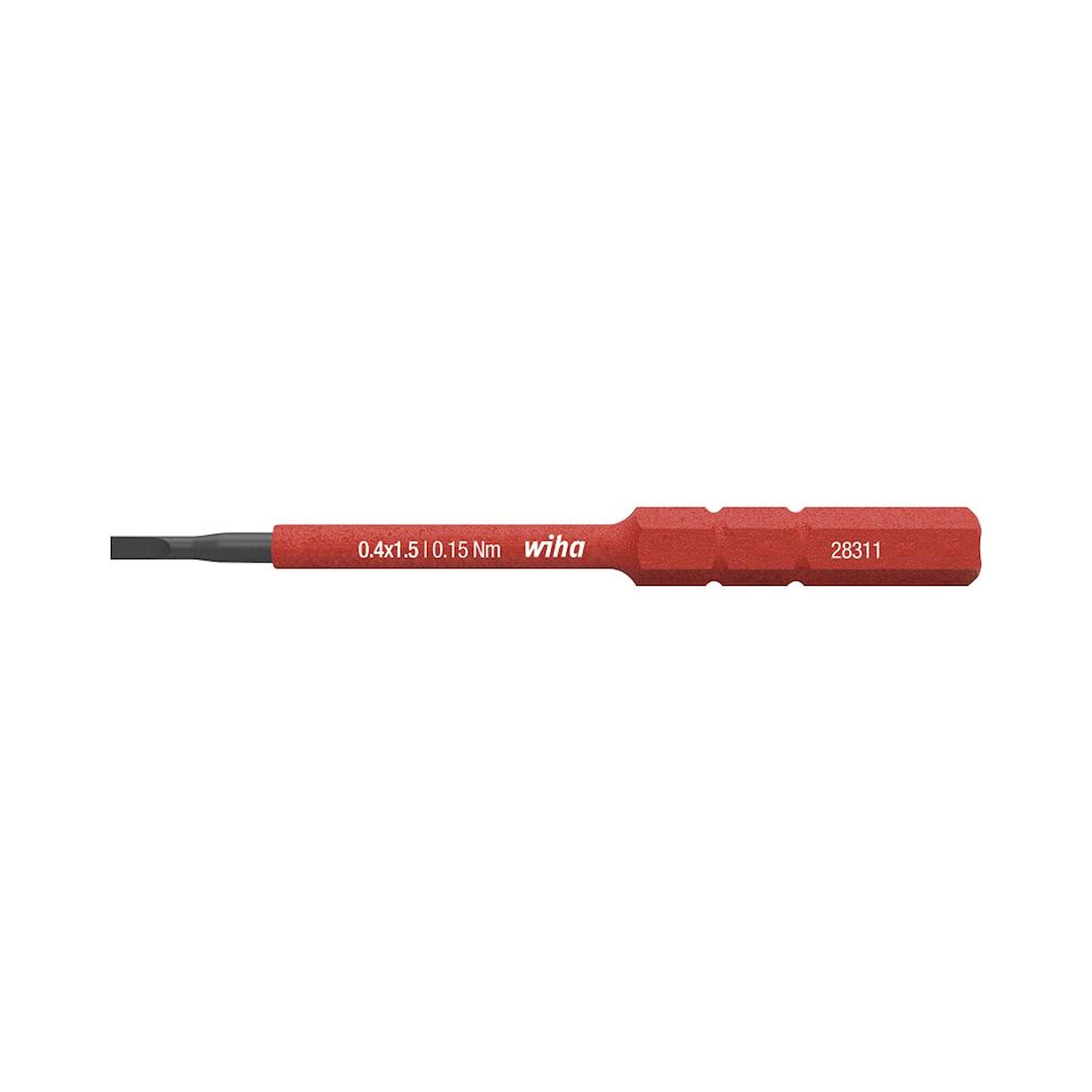 slimBit electric Schlitz 1,5 mm x 75 mm VDE isoliert - Wiha 43114