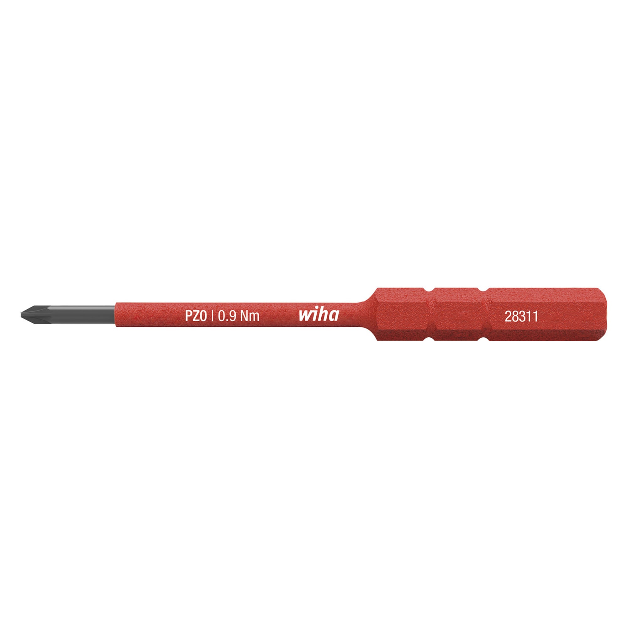 Embout slim electric Pozidriv PZ0 x 75 mm VDE isolé - Wiha 43117