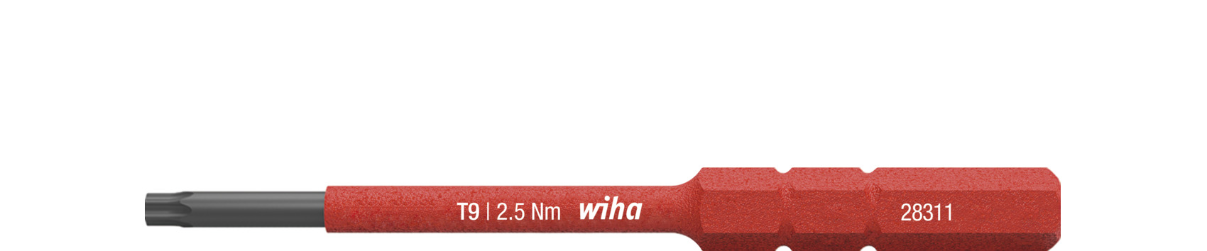 Embout slim electric TORX® T9 x 75 mm isolé VDE - Wiha 41160