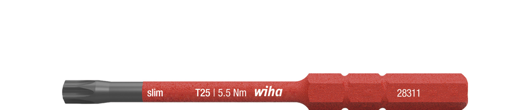 Embout slim electric TORX® T25 x 75 mm, certifié VDE - Wiha 36071