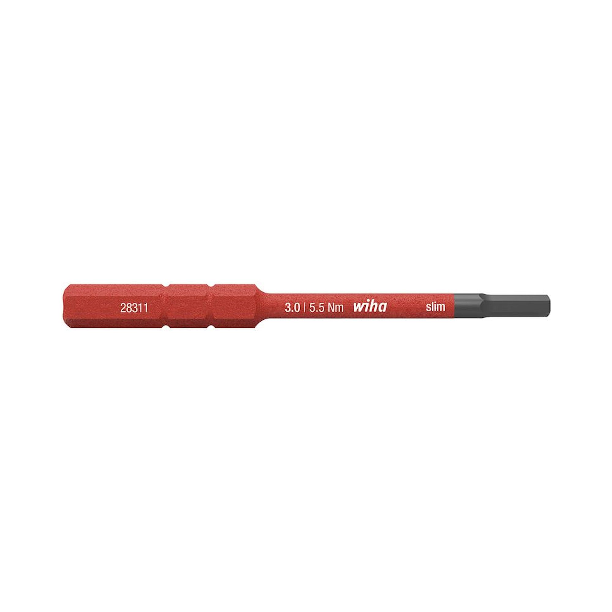 slimBit electric Six pans 3,0 mm x 75 mm VDE 1000 V - Wiha 37147