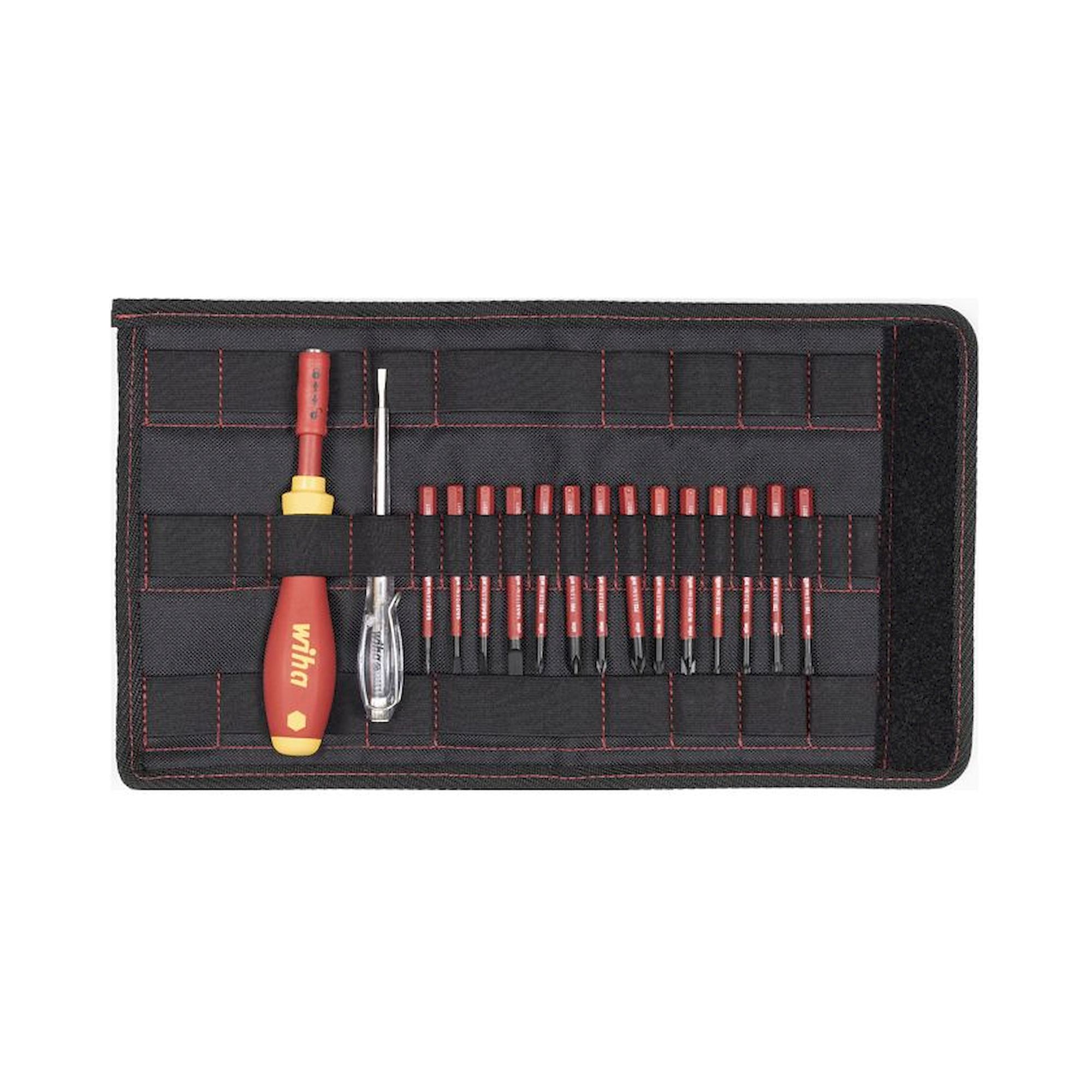 Wiha Schraubendreher mit Bithalter SoftFinish electric slimVario für slimBits (36068)