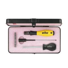 Wiha Torque screwdriver set TorqueVario-S ESD 0,4-1,0 Nm assorted, variably adjustable torque limit, 14-pcs. incl. box (43898)