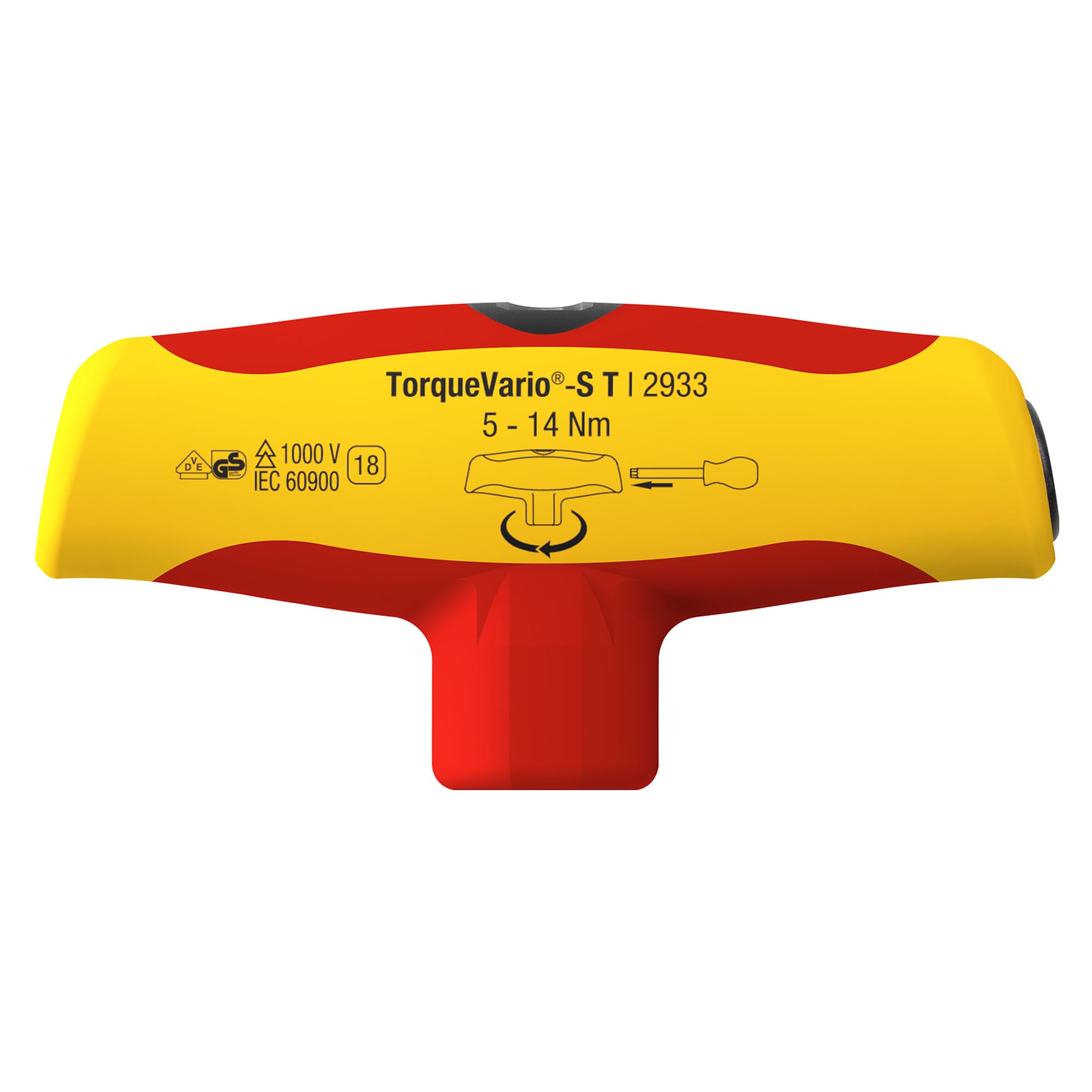 Torque screwdriver with T-handle TorqueVario-S T electric 5-14 Nm - Wiha 43177