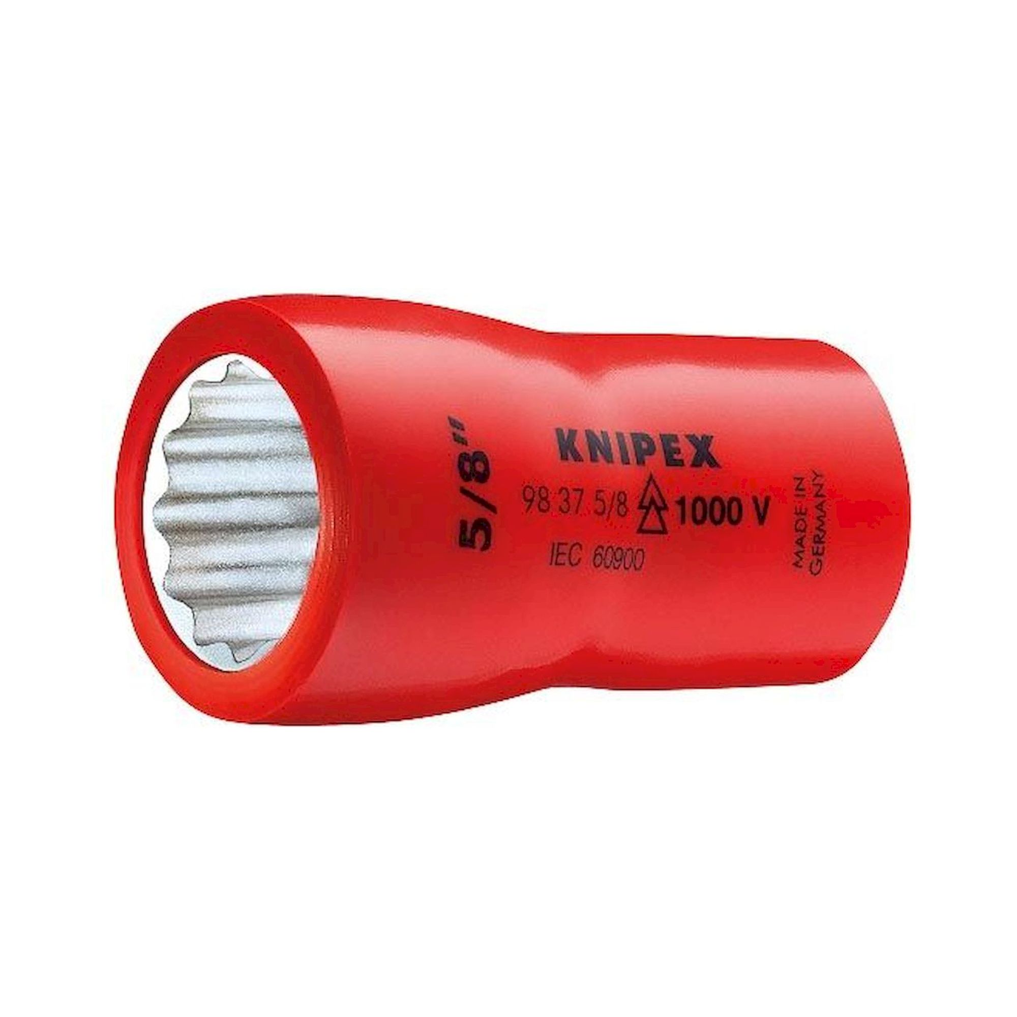 Knipex 98 37 1/2". Socket (double hexagon) with inner square 3/8", 45 mm