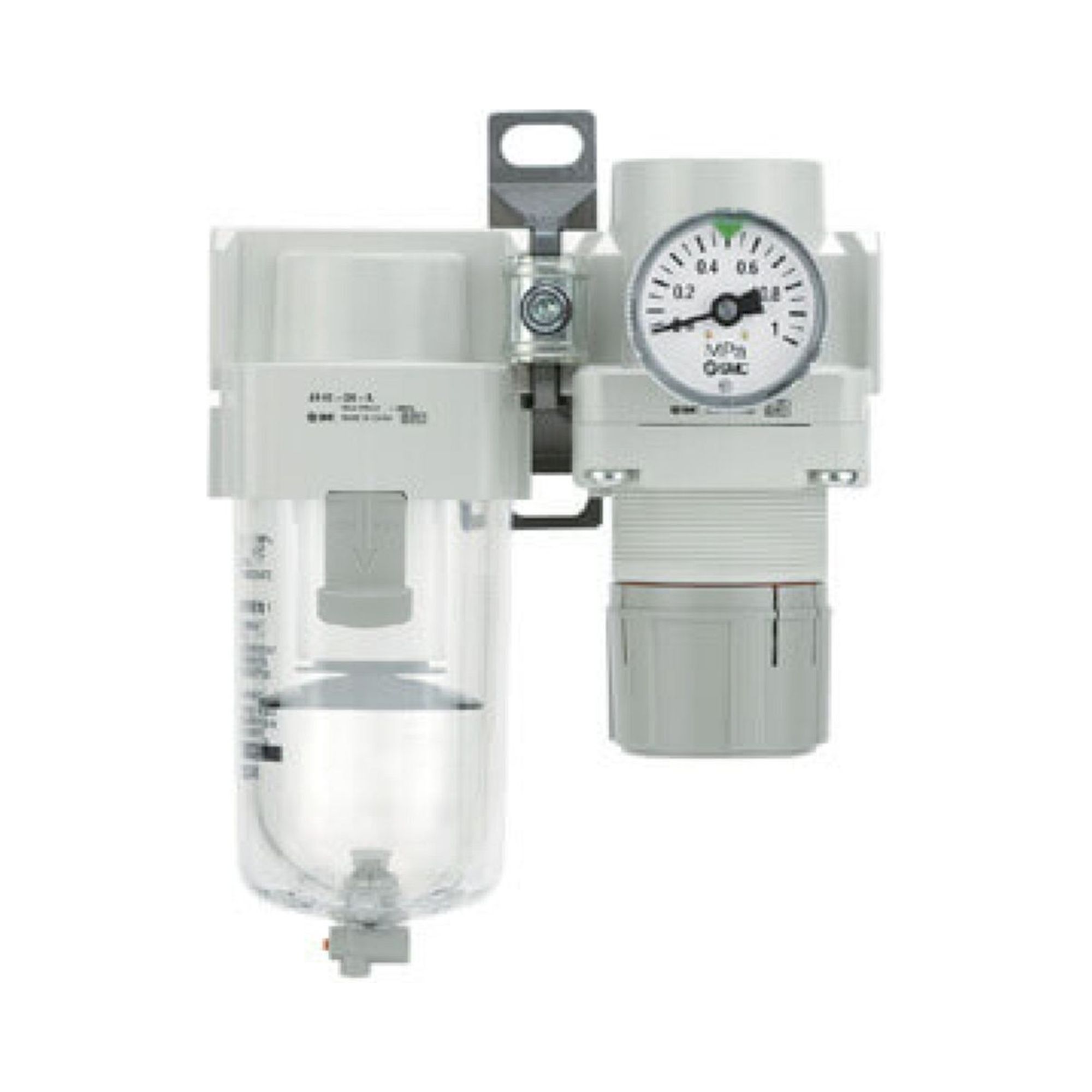 SMC AC10B-M5-A. AC10B-40B-A, Wartungsgeräte (neue FRL) in Modulbauweise, Luftfilter + Regler