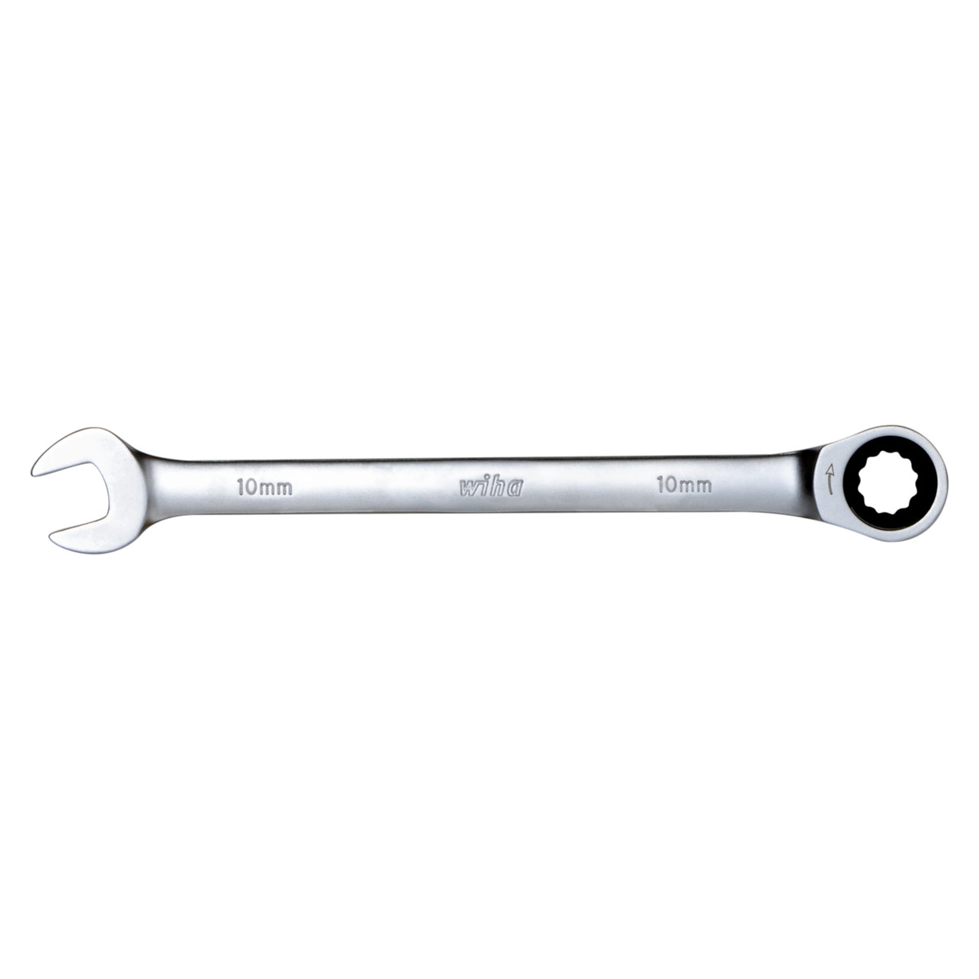 Clé mixte à cliquet 10 mm, 160 mm, chrome-vanadium - Wiha 44640