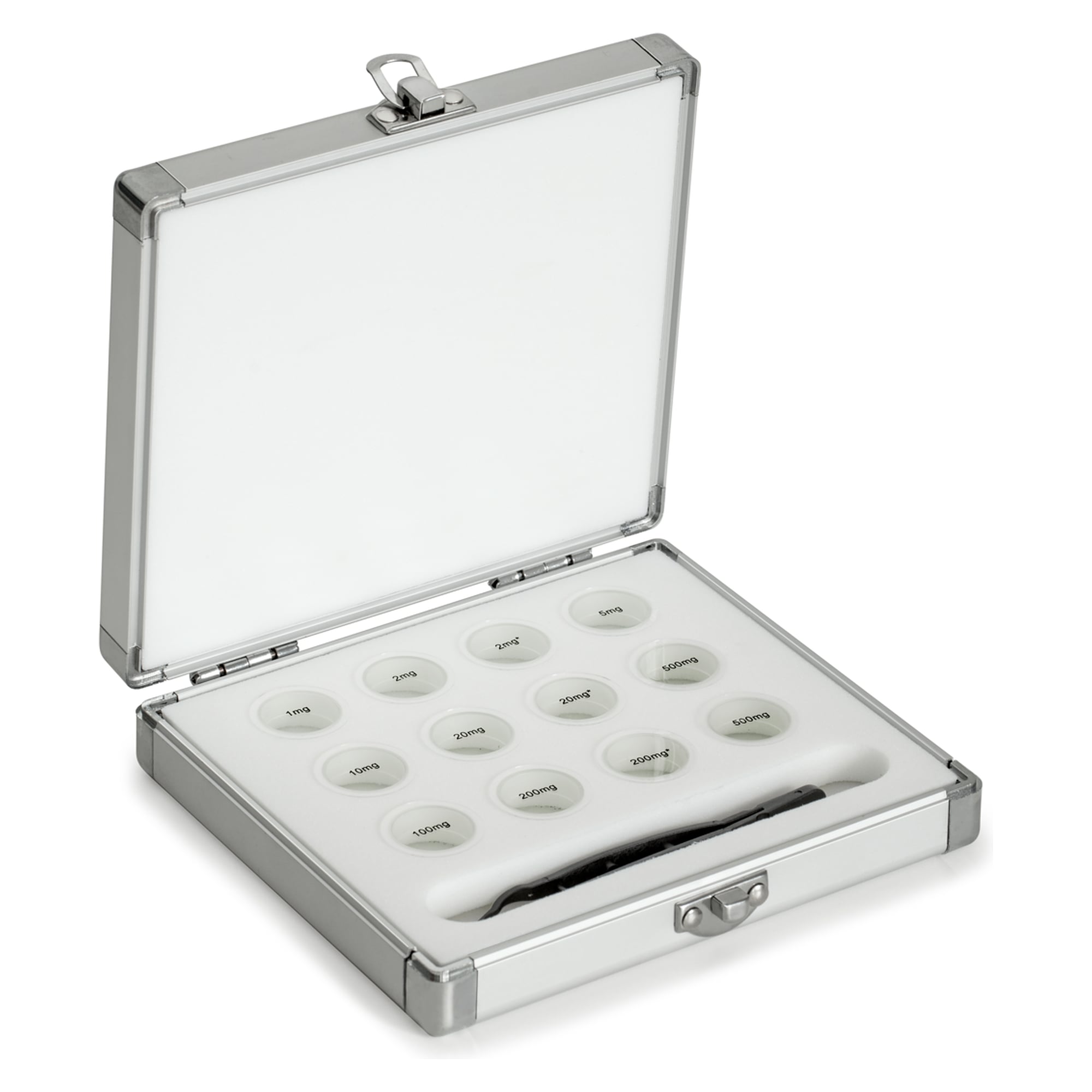 Aluminiumgeschütztes Etui für Gewichtssätze (Bruchgramm, 1 mg - 500 mg) - KERN 313-010-600