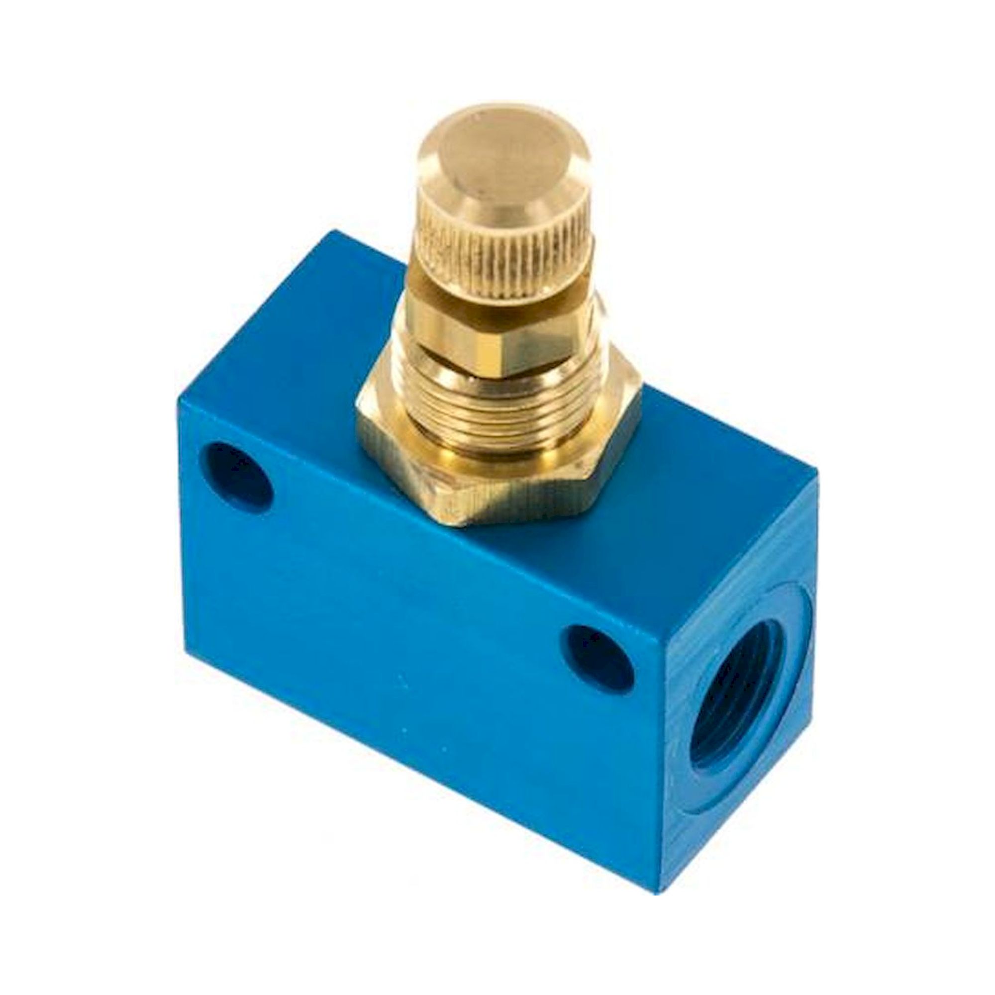 DRVE 18 MS. Block-Drosselrückschlagventil, G 1/8", mit Messingspindel (in aggressiven Umgebungen)