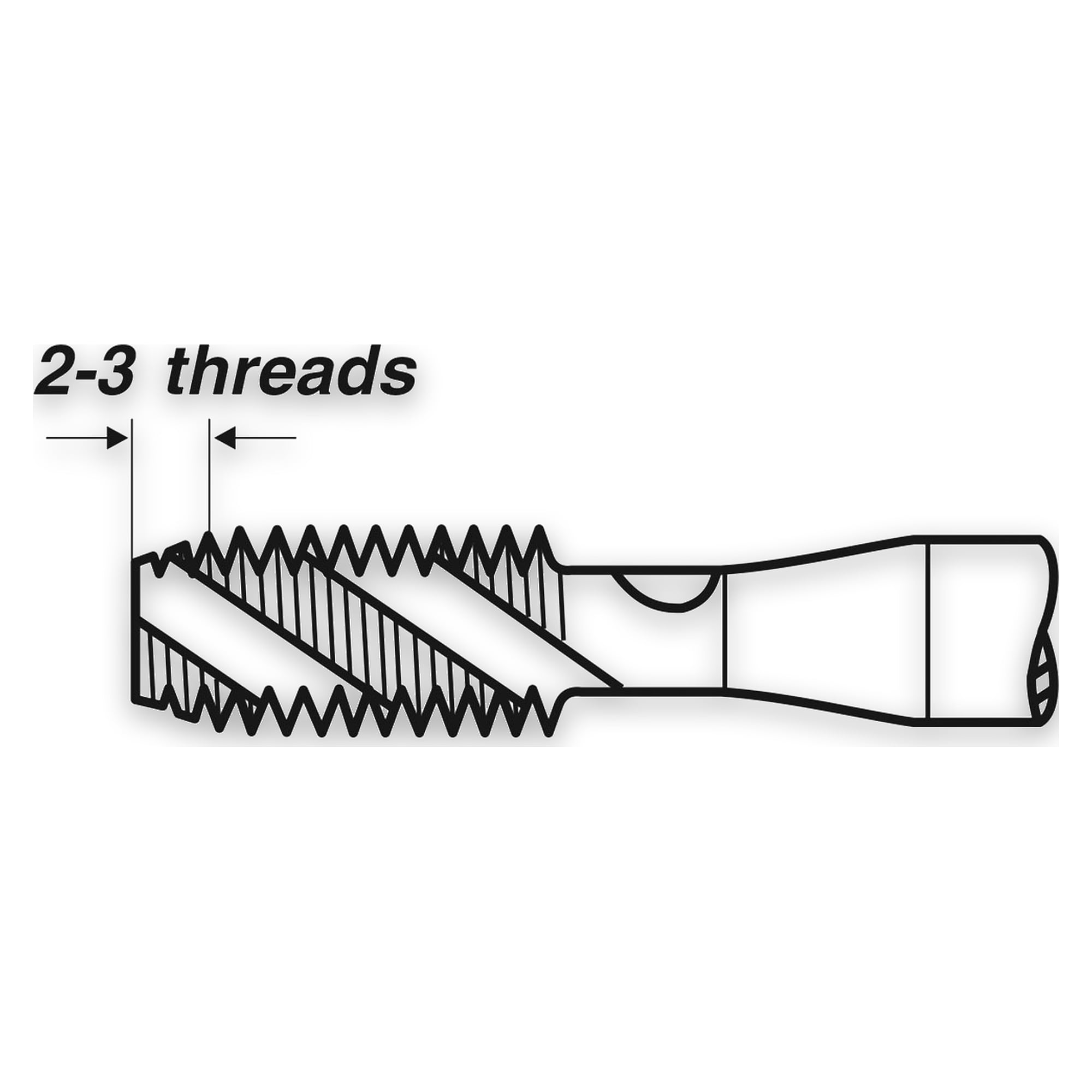 Handgewindebohrer DIN 371/C-R35 HSSE 150mm extra lang - Völkel