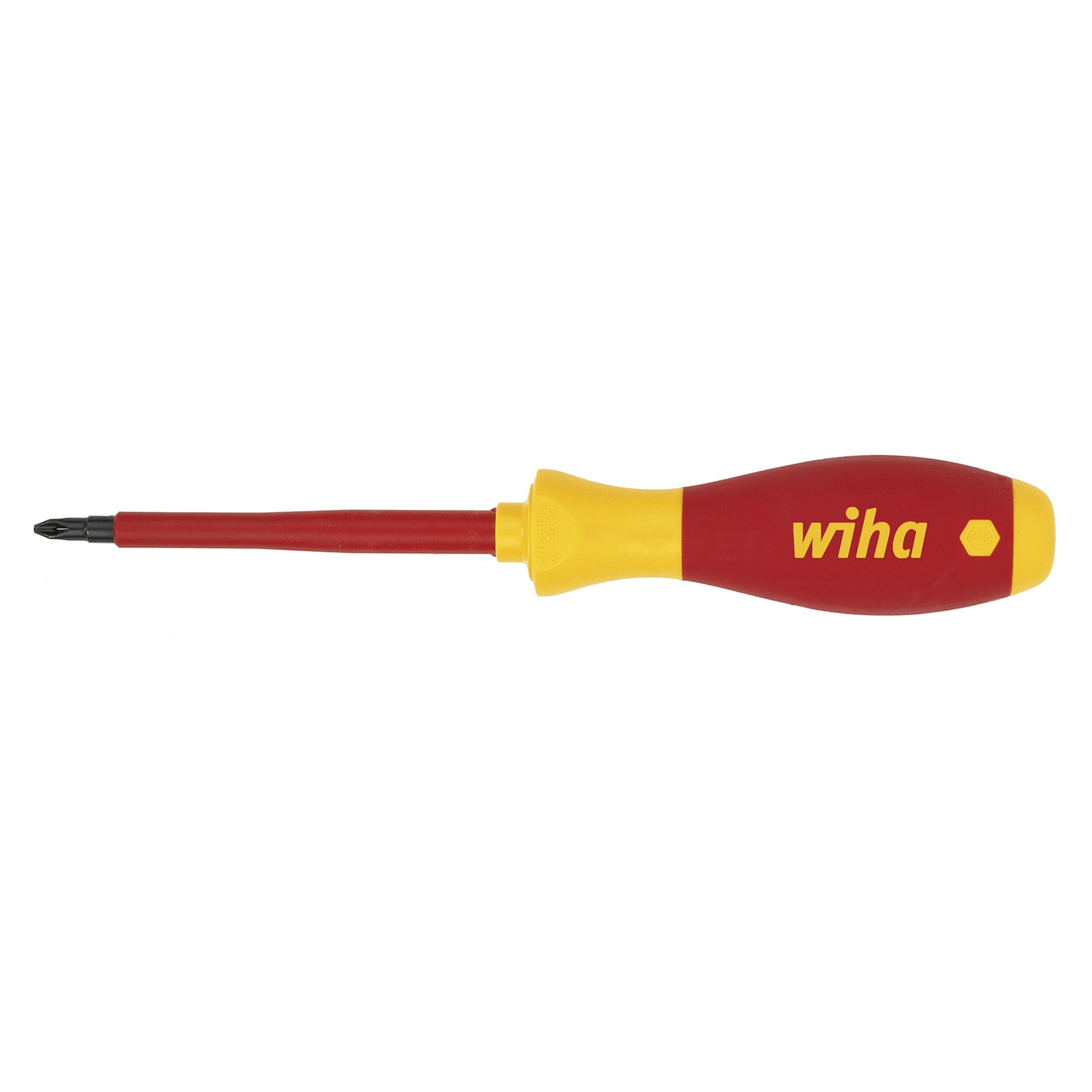 Tournevis SoftFinish electric Phillips PH2 x 100 mm VDE sur carte - Wiha 38013