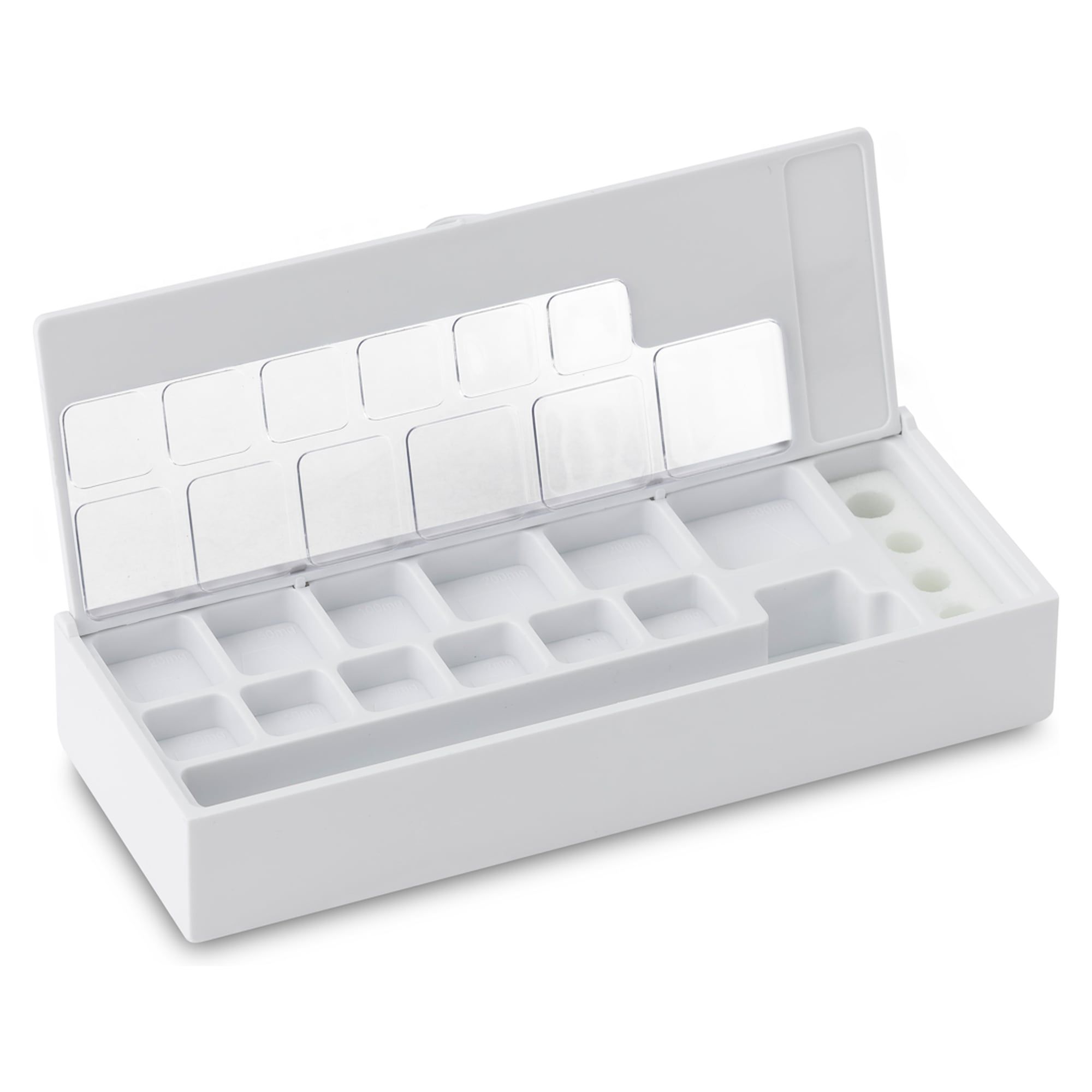 Étui en plastique pour jeux de poids (Knopf/Kompakt, 1 mg - 5 g) - KERN 328-222-420