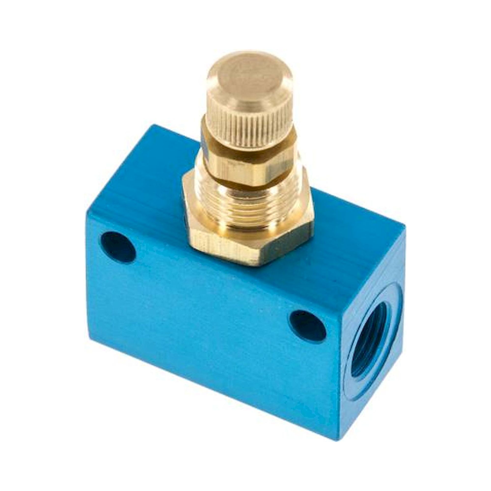 DV 18 MS. Block-Drosselventil, G 1/8", mit Messingspindel (in aggressiven Umgebungen)