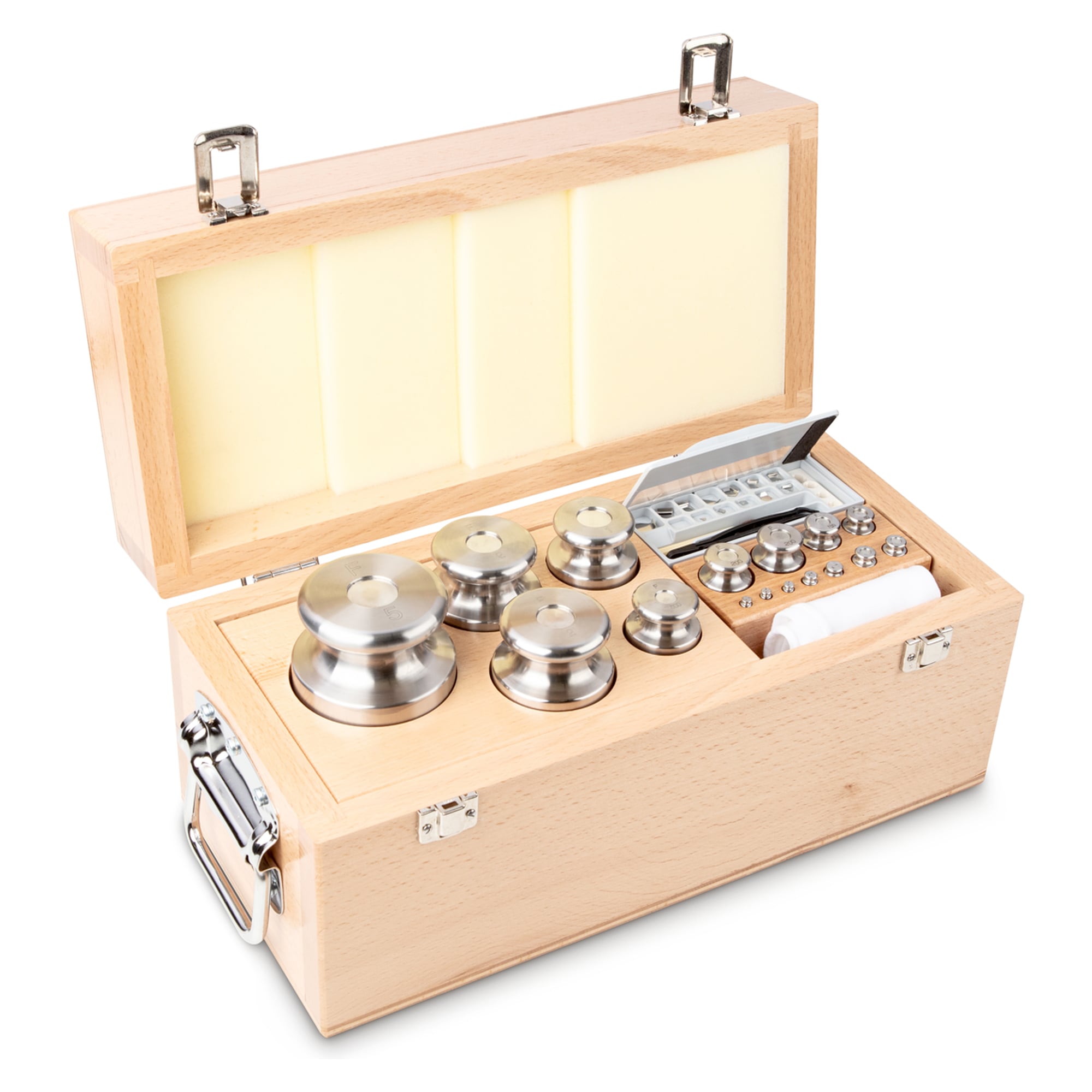 Gewichtsatz OIML F2 1 mg - 5 kg Edelstahl feingedreht - KERN 333-08