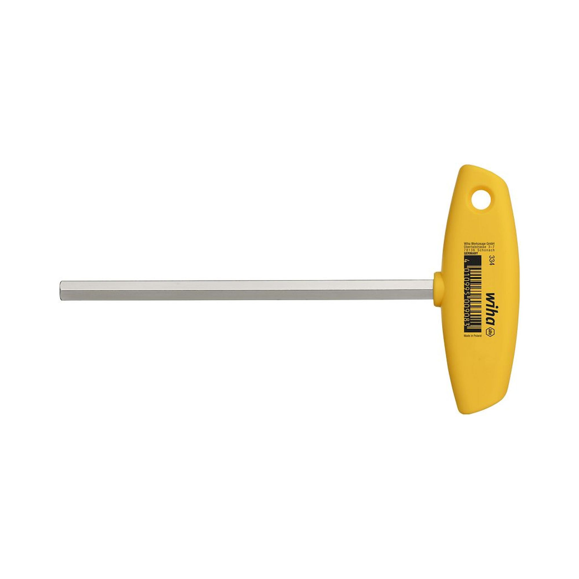 Wiha L-key with T-handle Hex, inch design brilliant nickel-plated (02805)