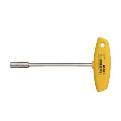 Wiha Nut driver with T-handle Hex, inch design brilliant nickel-plated (02820)