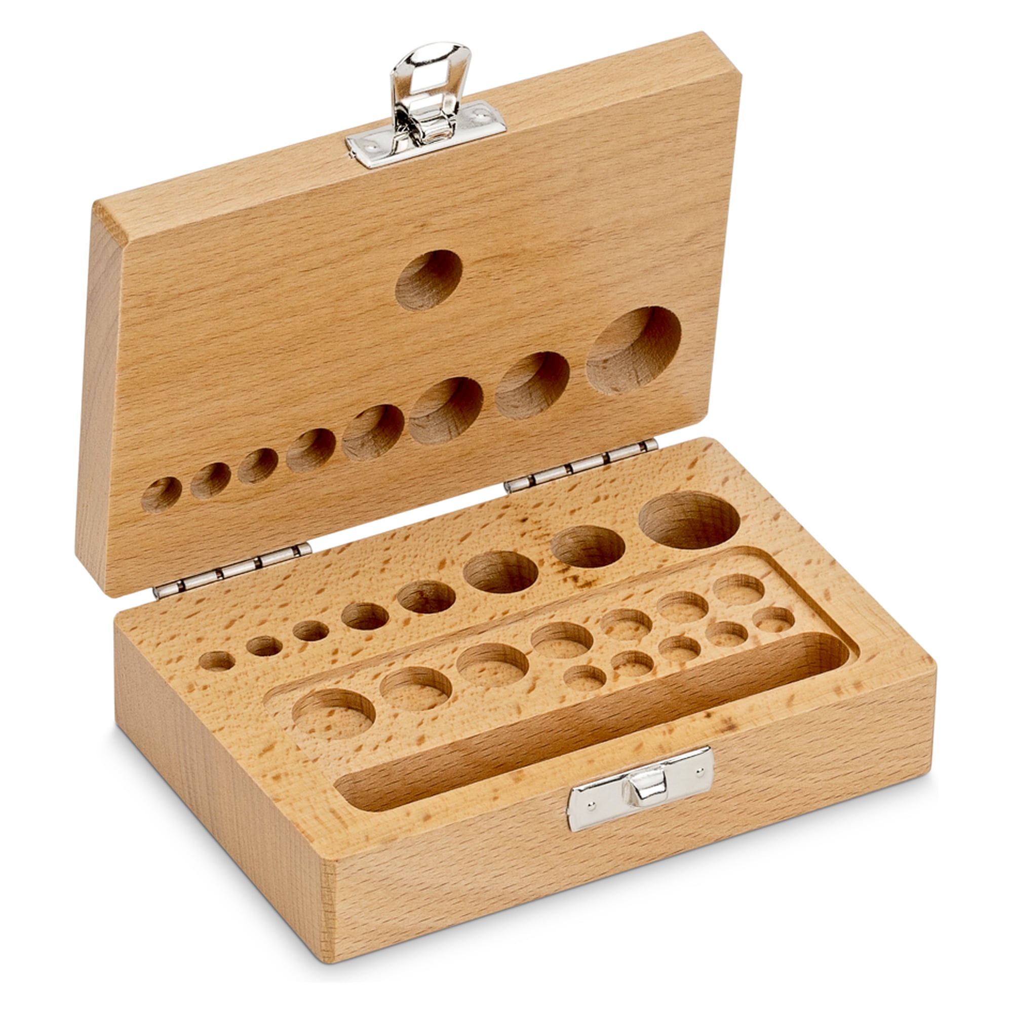 Étui en bois pour jeux de poids (Knopf/Kompakt, 1 mg - 50 g) - KERN 353-420-200