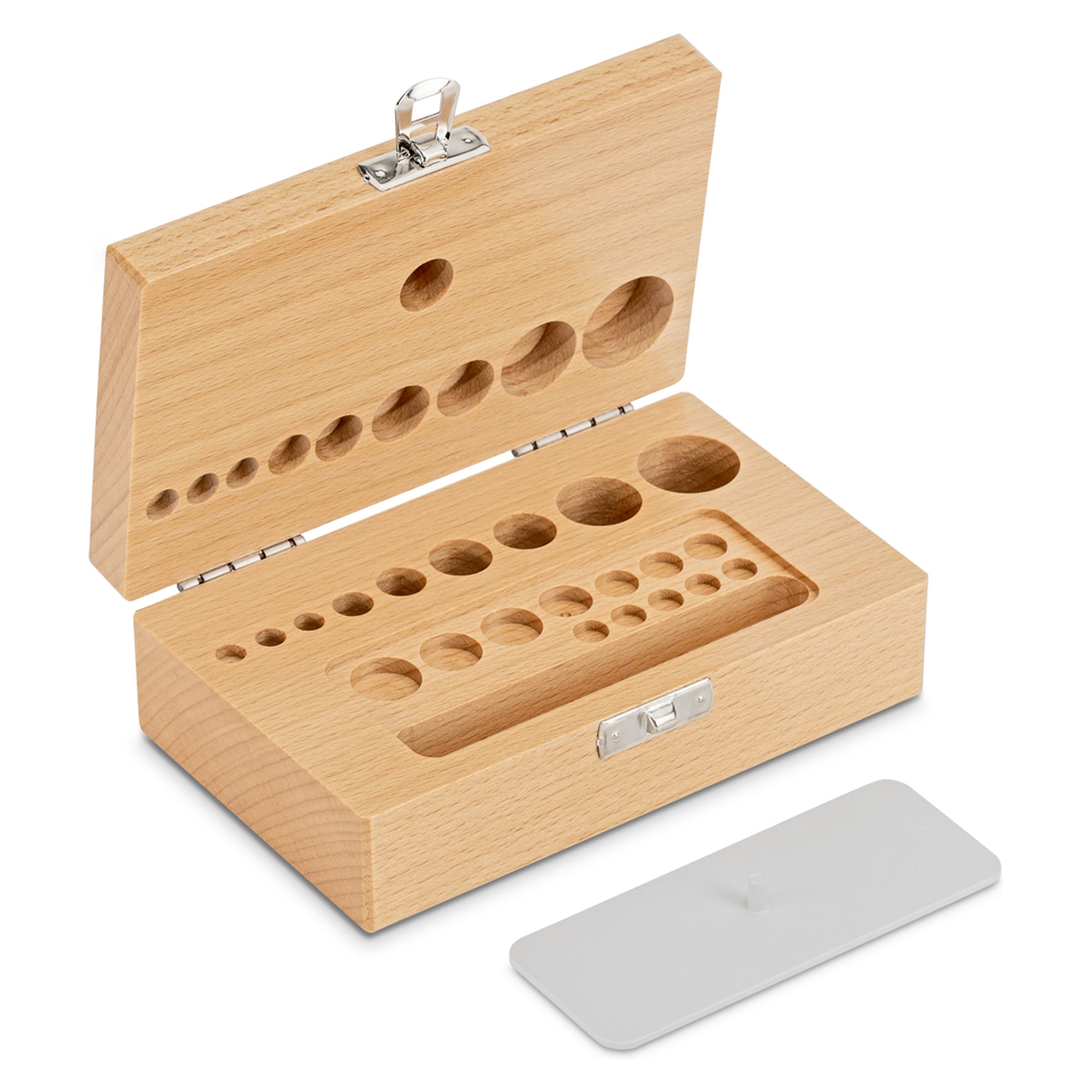 Holz-Etui für Gewichtssätze (Knopf/Kompakt