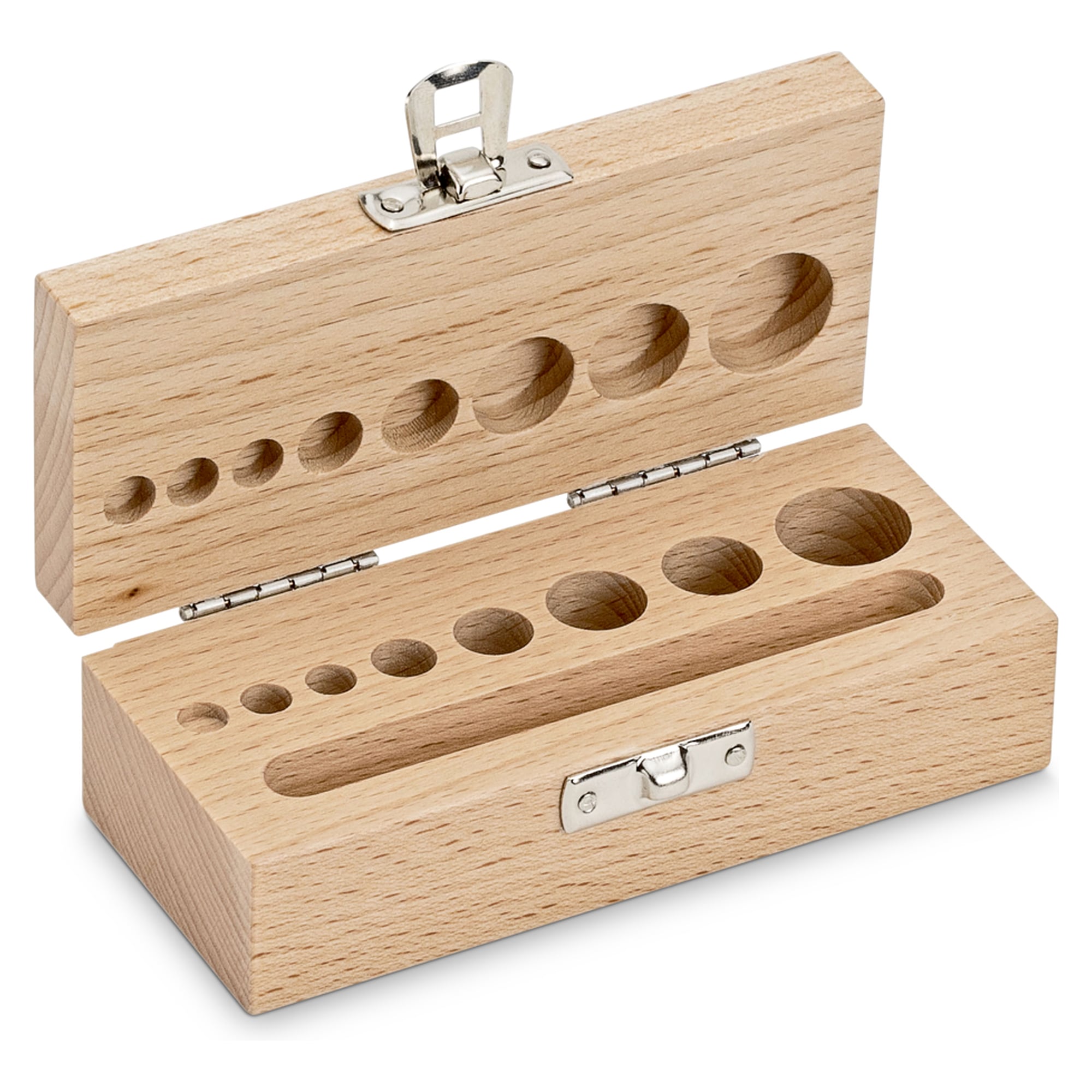 Holz-Etui für Gewichtssätze (Knopf/Kompakt, 1 g - 50 g) - KERN 354-420-200