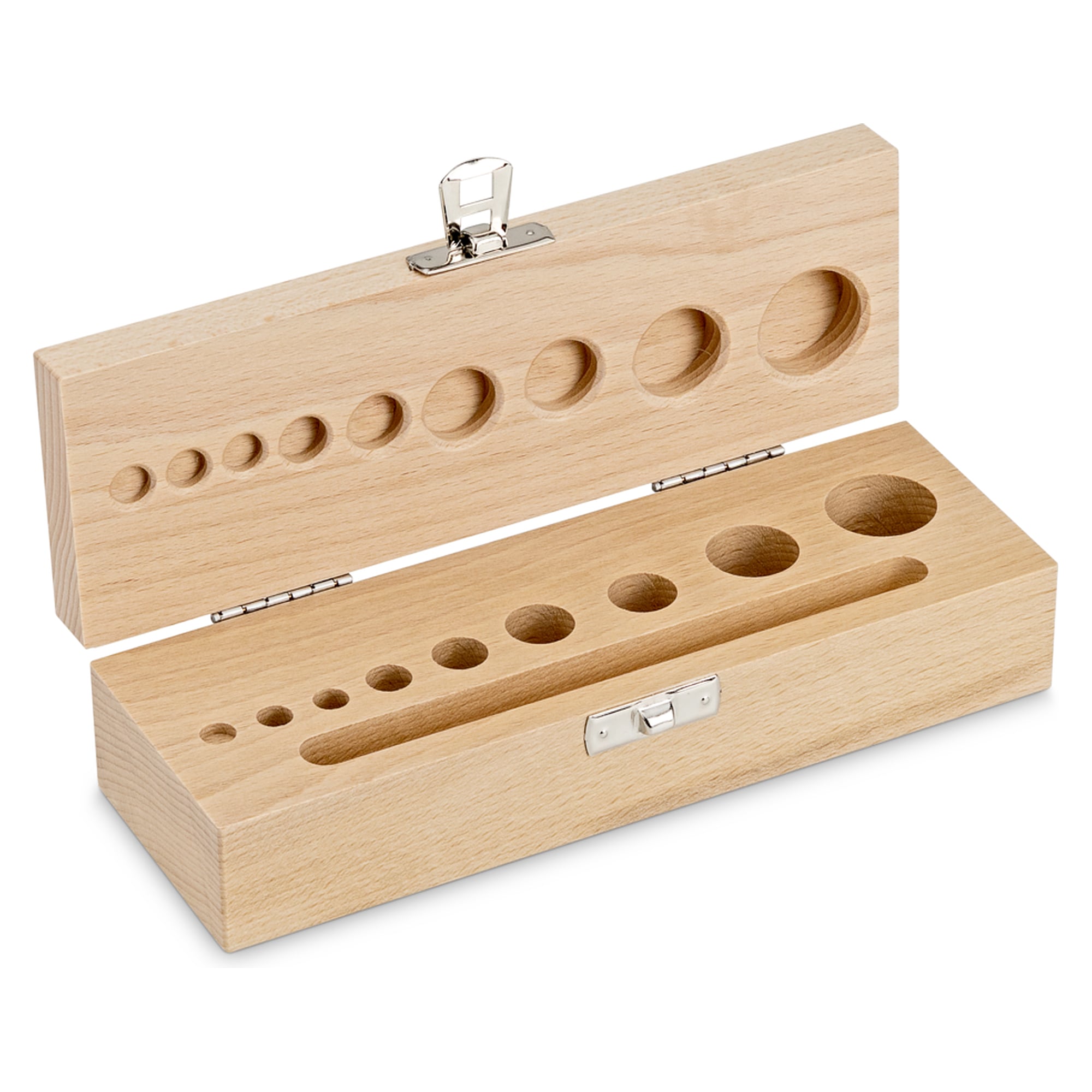 Holz-Etui für Gewichtssätze (Knopf/Kompakt, 1 g - 100 g) - KERN 354-430-200