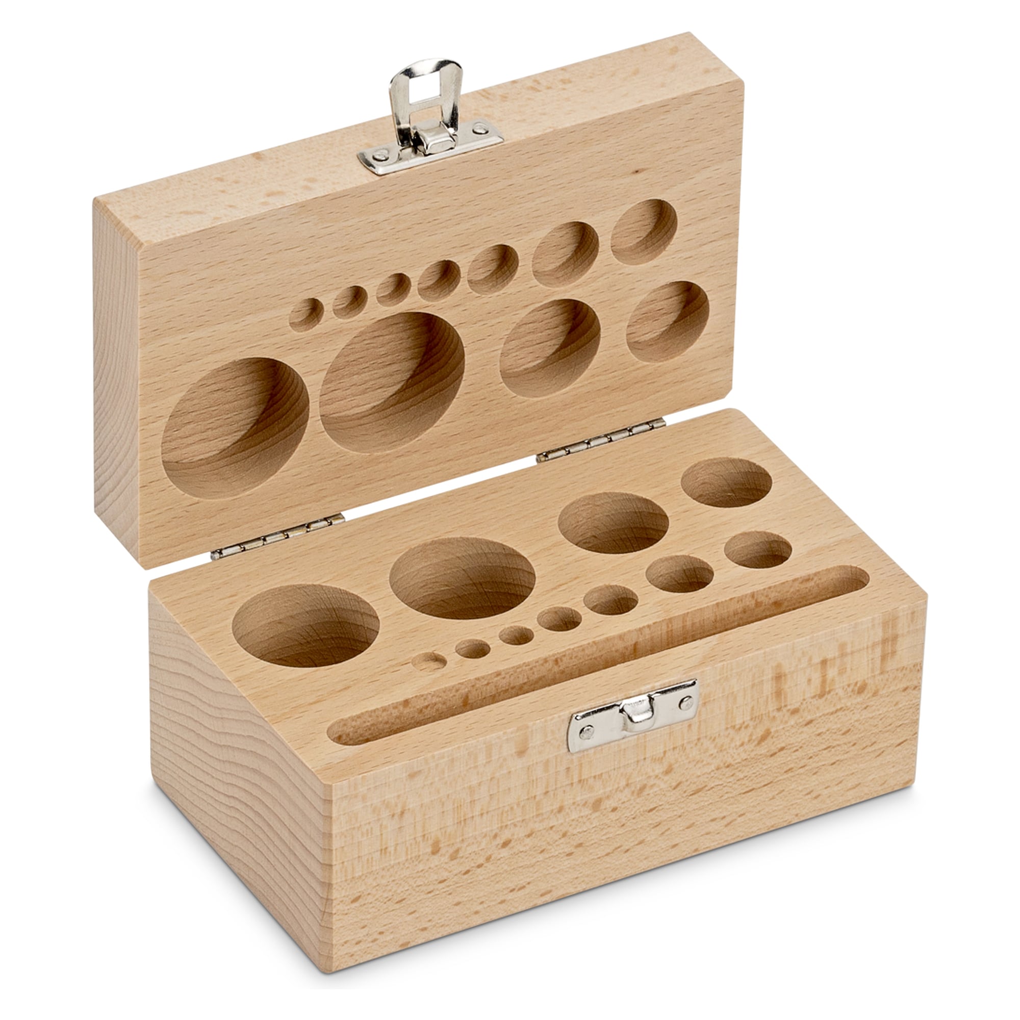 Étui en bois pour jeux de poids (Knopf/Kompakt, 1 g - 200 g) - KERN 354-440-200