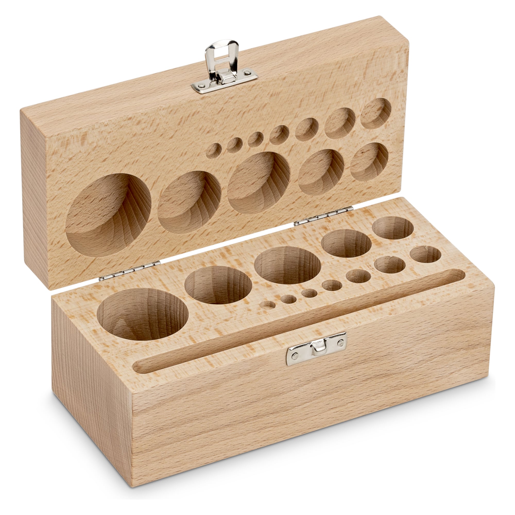 Étui en bois pour jeux de poids (Knopf/Kompakt, 1 g - 500 g) - KERN 354-450-200