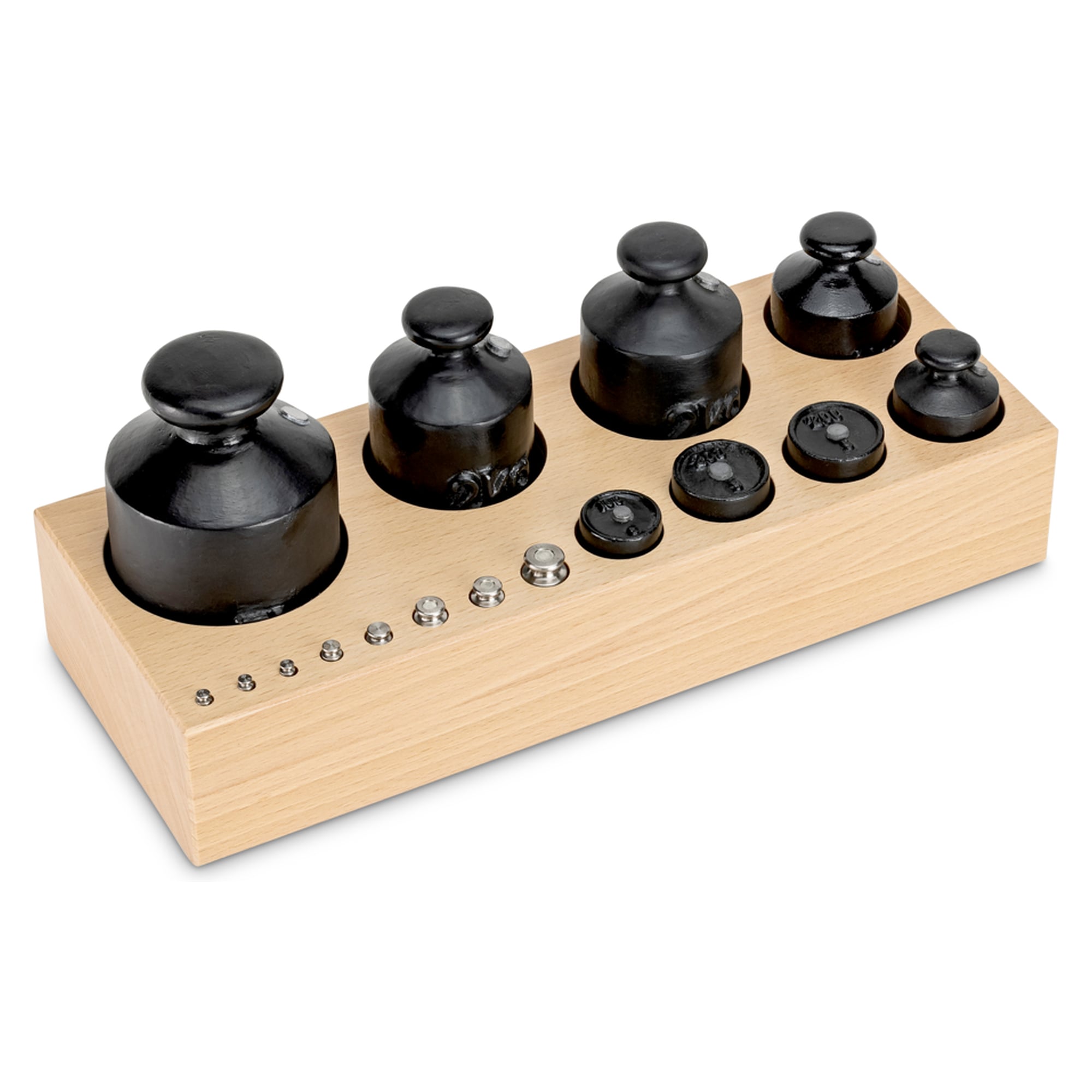 Étui en bois pour jeux de poids (Knopf/Kompakt, 1 g - 5 kg) - KERN 362-980-300