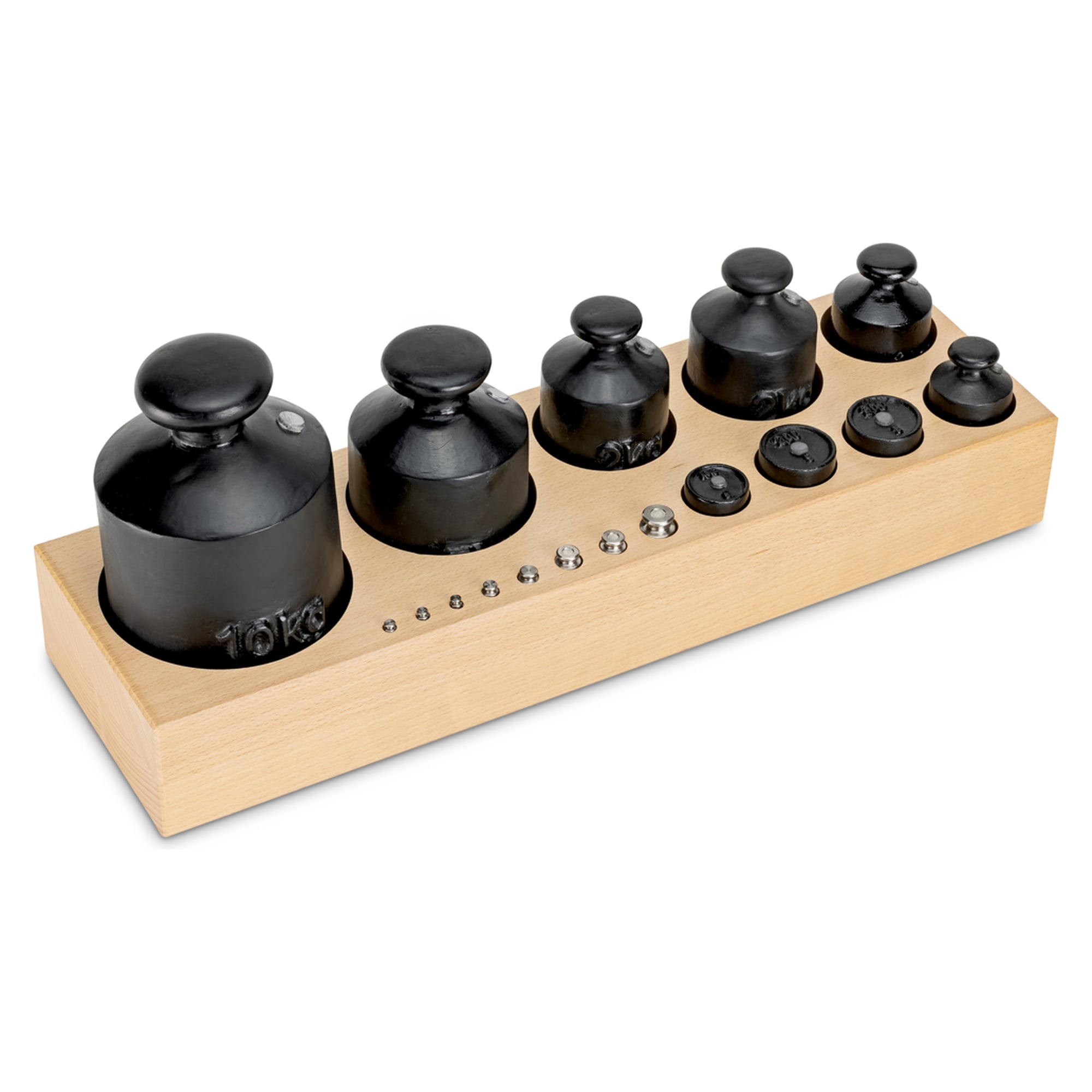Étui en bois pour jeux de poids (Knopf/Kompakt, 1 g - 10 kg) - KERN 362-990-300