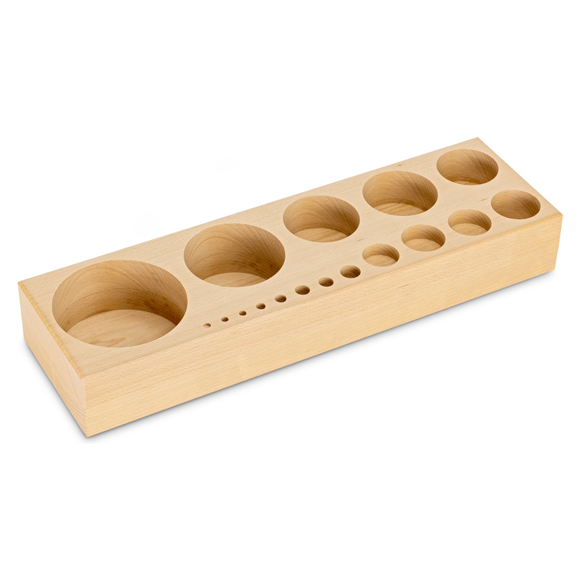 Holz-Etui für Gewichtssätze (Knopf/Kompakt