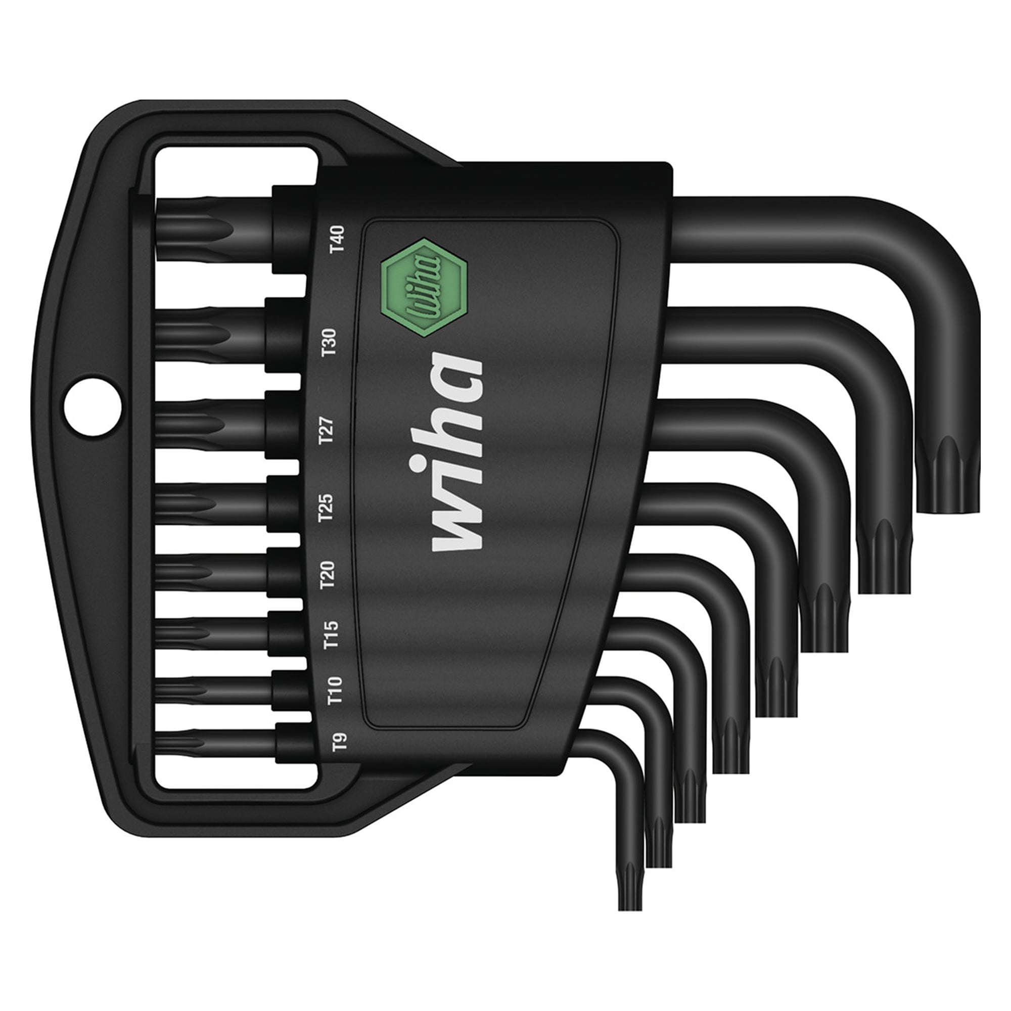 Jeu de clés mâles TORX® 8 pcs courts en étui Classic oxydé noir - Wiha 36461
