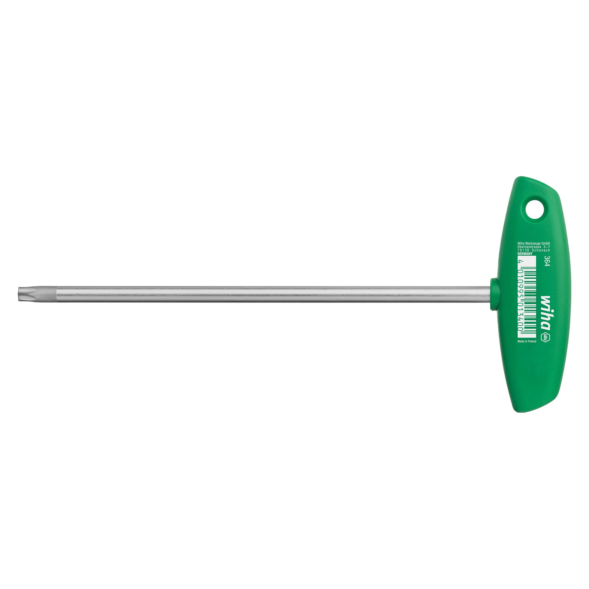 Stiftschlüssel mit Quergriff TORX® T10, mattverchromt - Wiha 01329