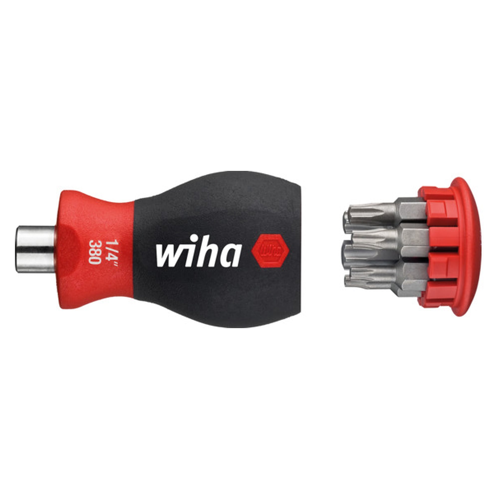 Stubby Bit Magazine Screwdriver TORX, 6 bits T10-T40, 1/4" magnetic - Wiha 10383